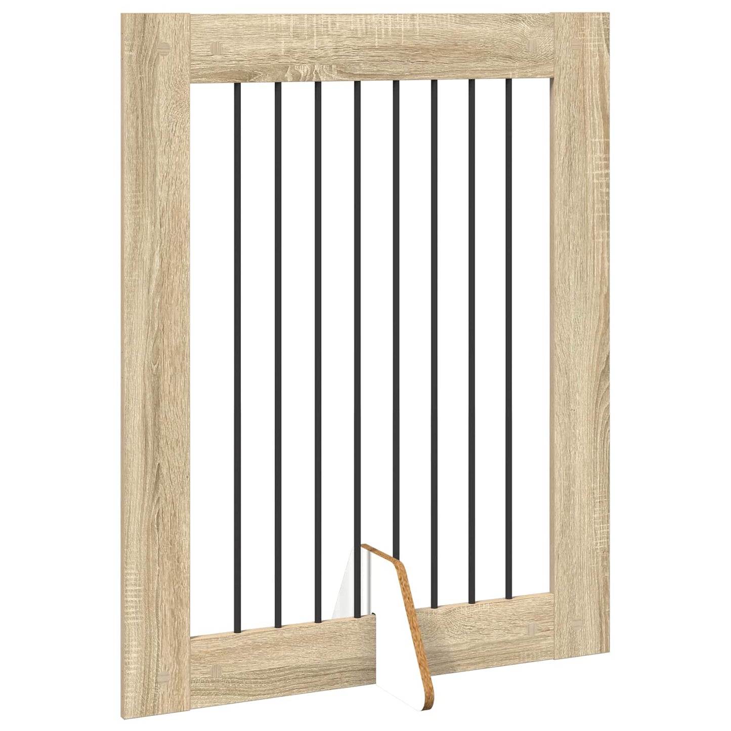 Foldable Dog Gate with Stands 4 pcs Sonoma Oak 321 cm