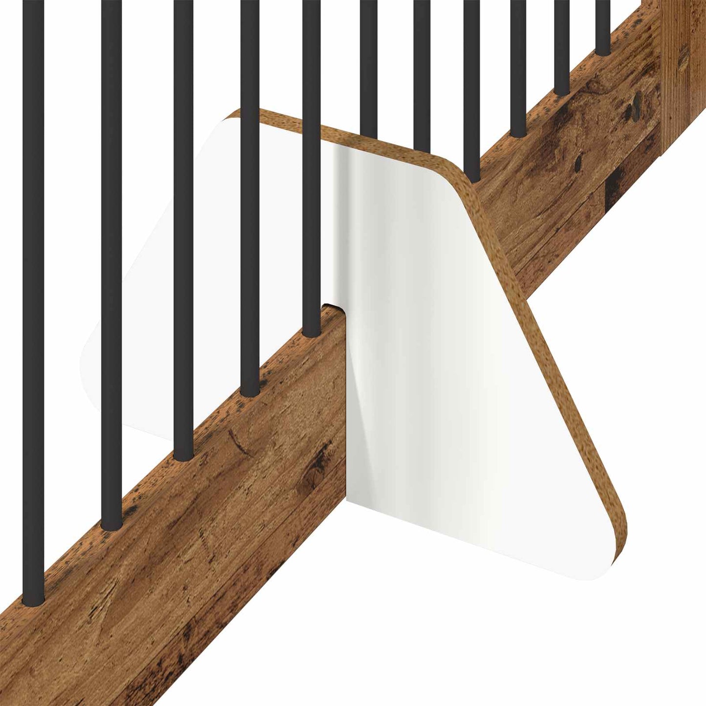 Dog Gate with Stands 2 pcs Old Wood 100 x 80 cm Engineered Wood