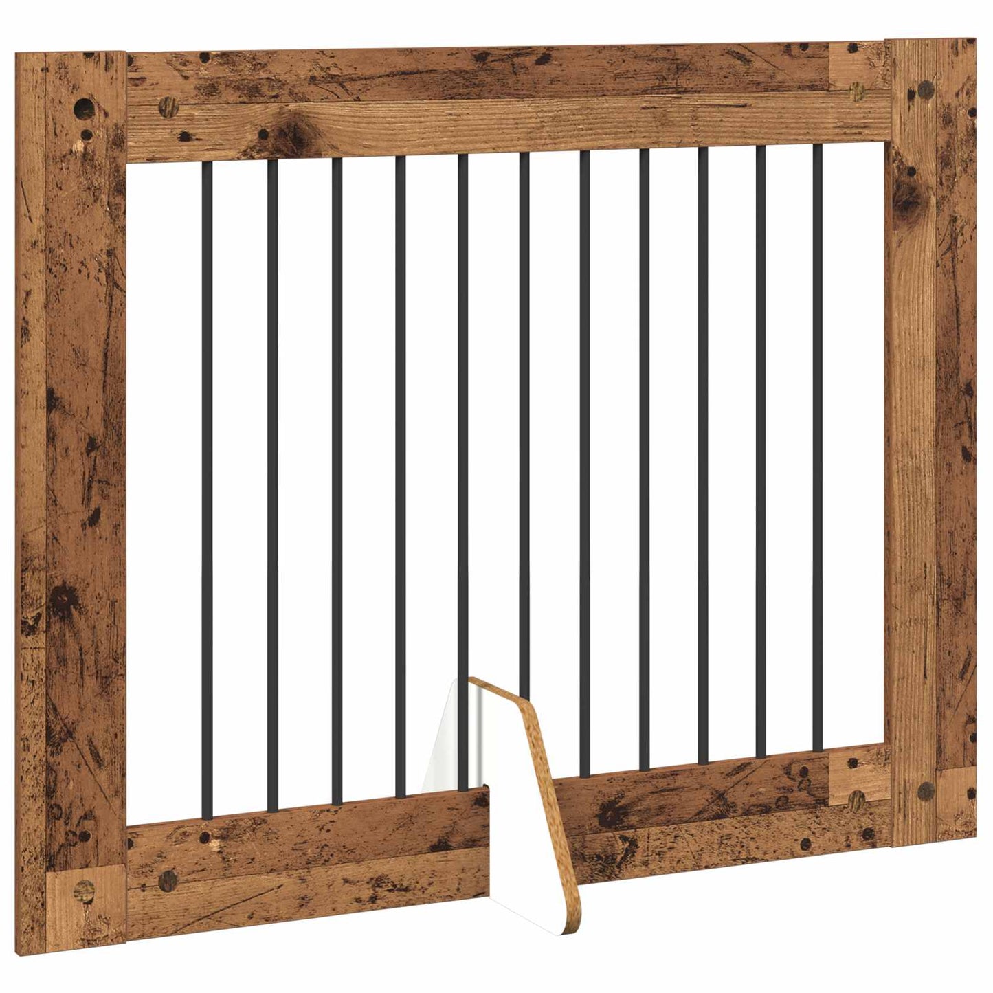 Dog Gate with Stands 2 pcs Old Wood 100 x 80 cm Engineered Wood