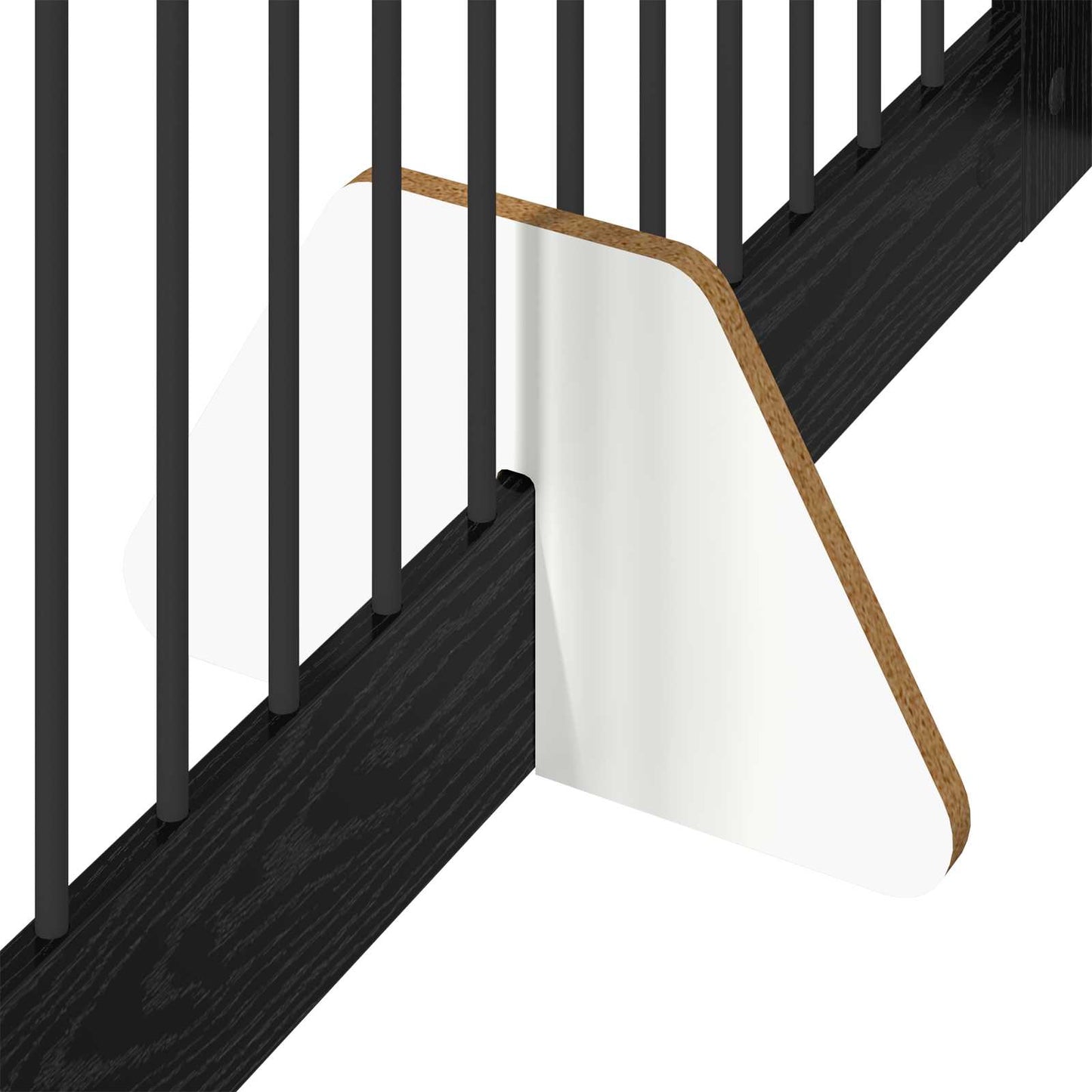 Foldable Dog Gate with Stands 4 pcs Black Oak 401 cm