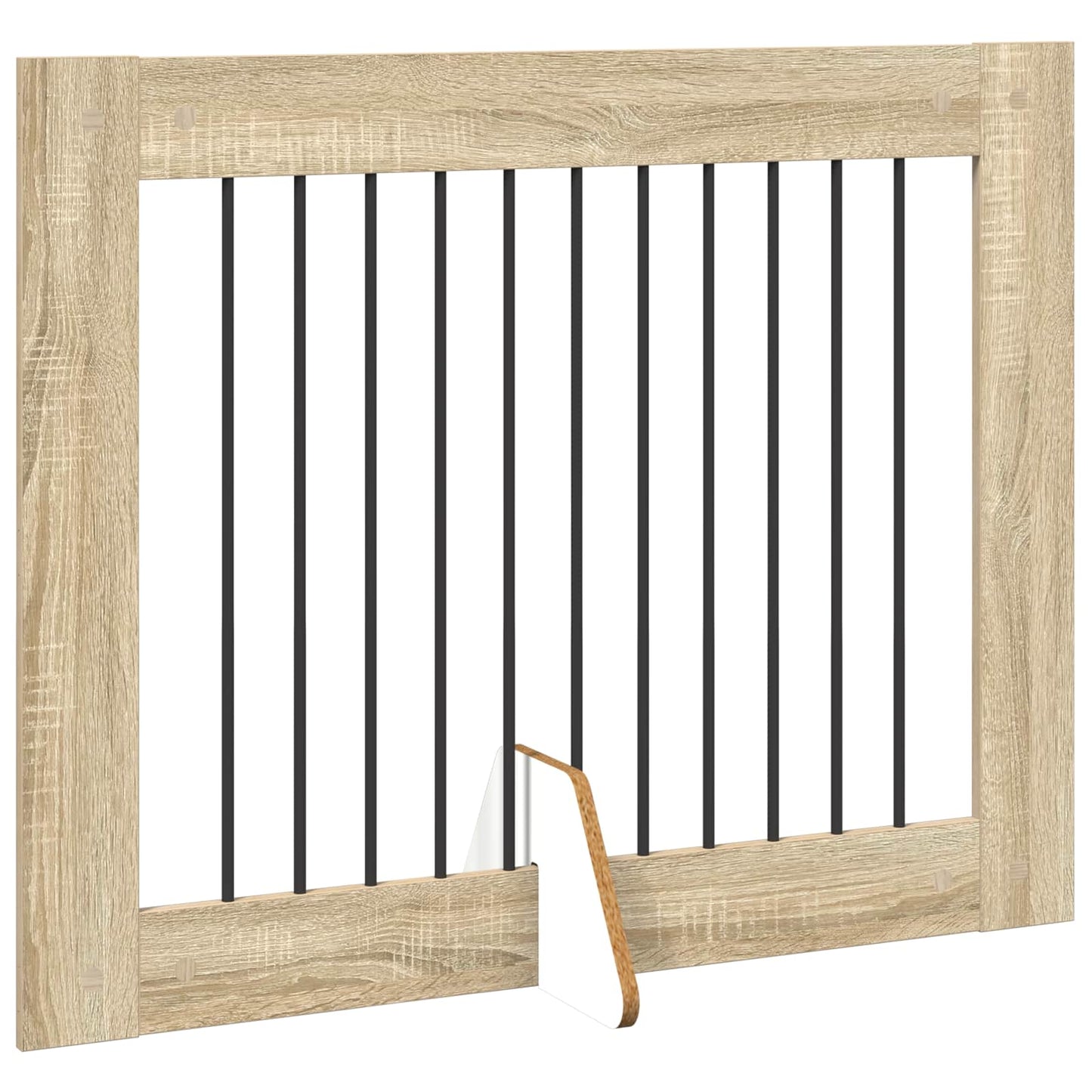 Foldable Dog Gate with Stands 4 pcs Sonoma Oak 401 cm