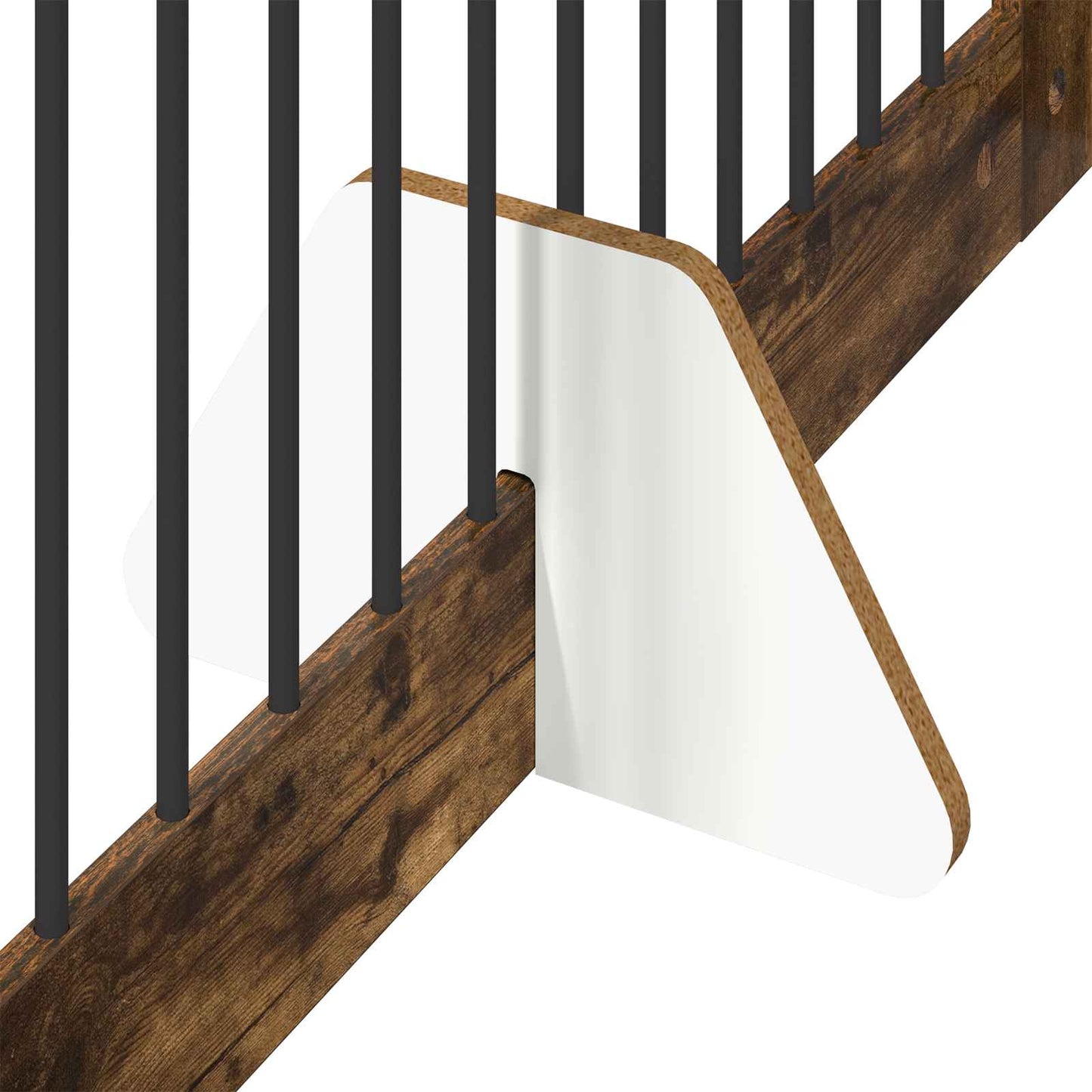 Foldable Dog Gate with Stands 4 pcs Smoked Oak 401 cm
