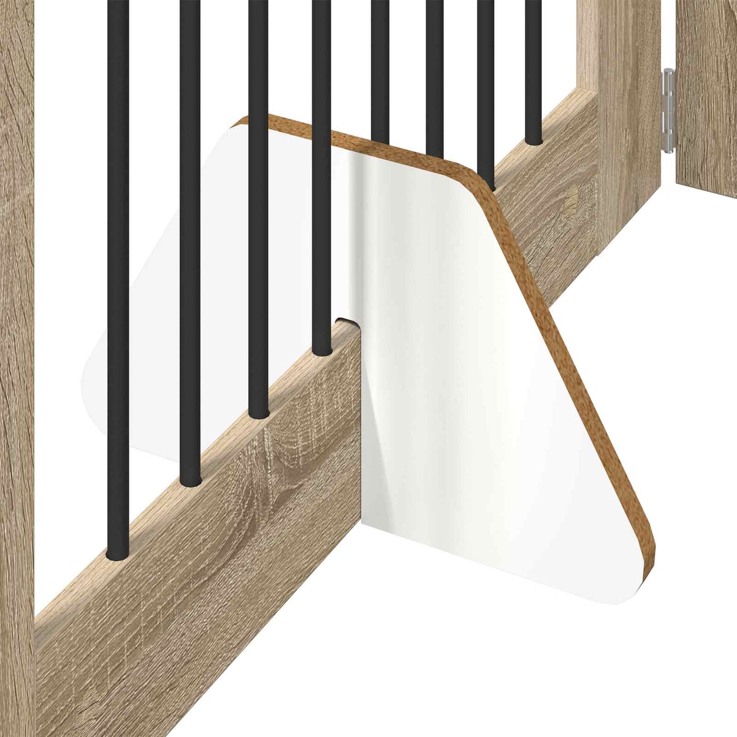 Foldable Dog Gate with Stands 2 pcs Sonoma Oak 160.5 cm