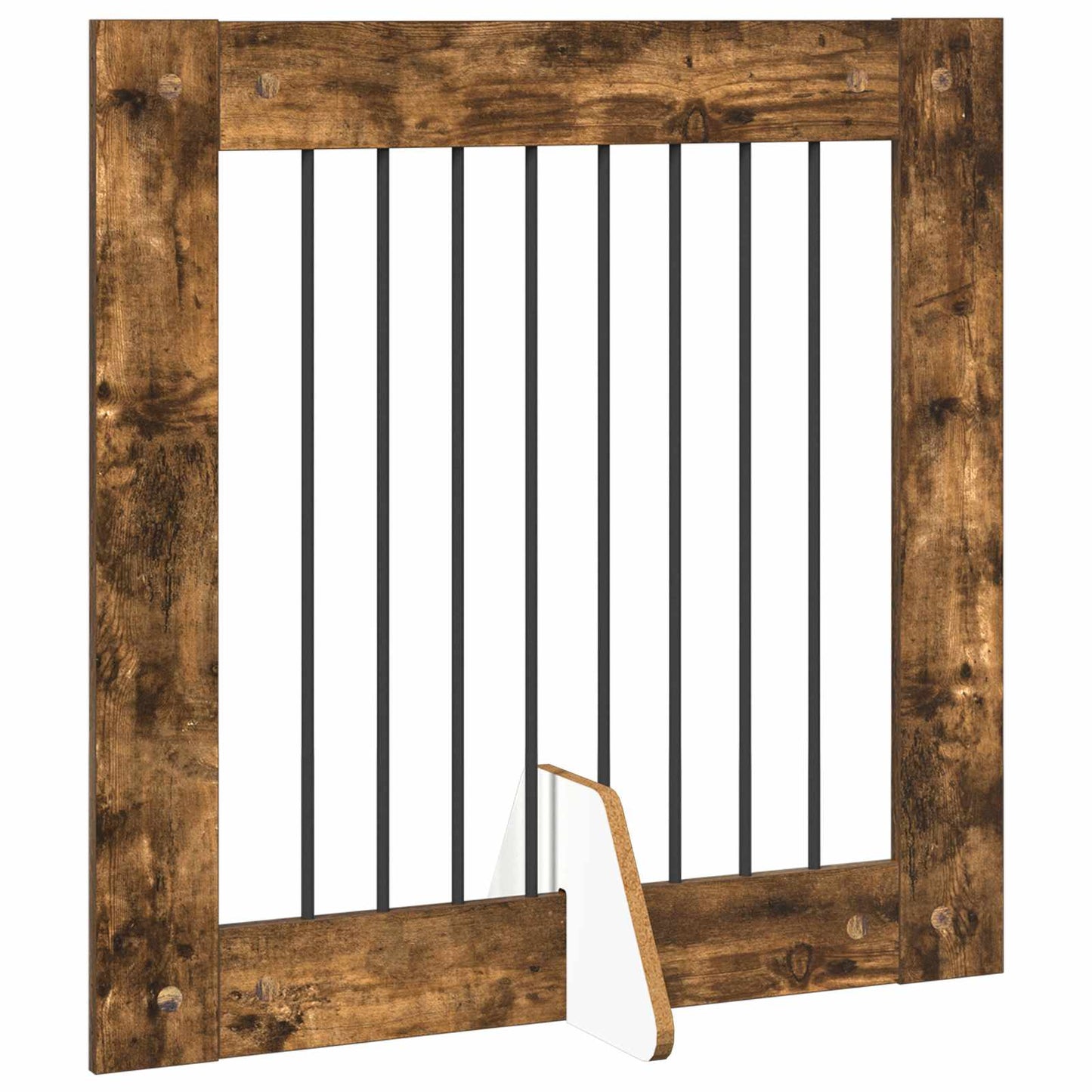 Foldable Dog Gate with Stands 2 pcs Smoked Oak 160.5 cm