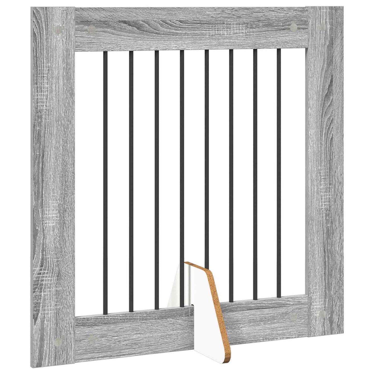 Foldable Dog Gate with Stands 2 pcs Grey Sonoma 160.5 cm