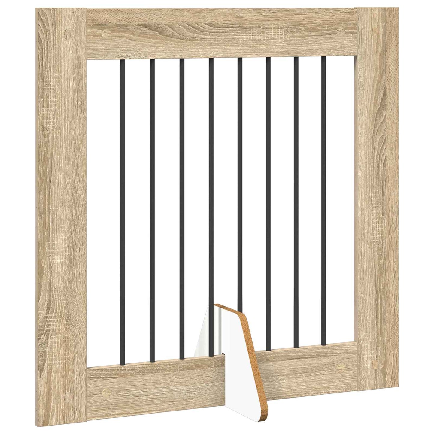 Foldable Dog Gate with Stands 4 pcs Sonoma Oak 321 cm