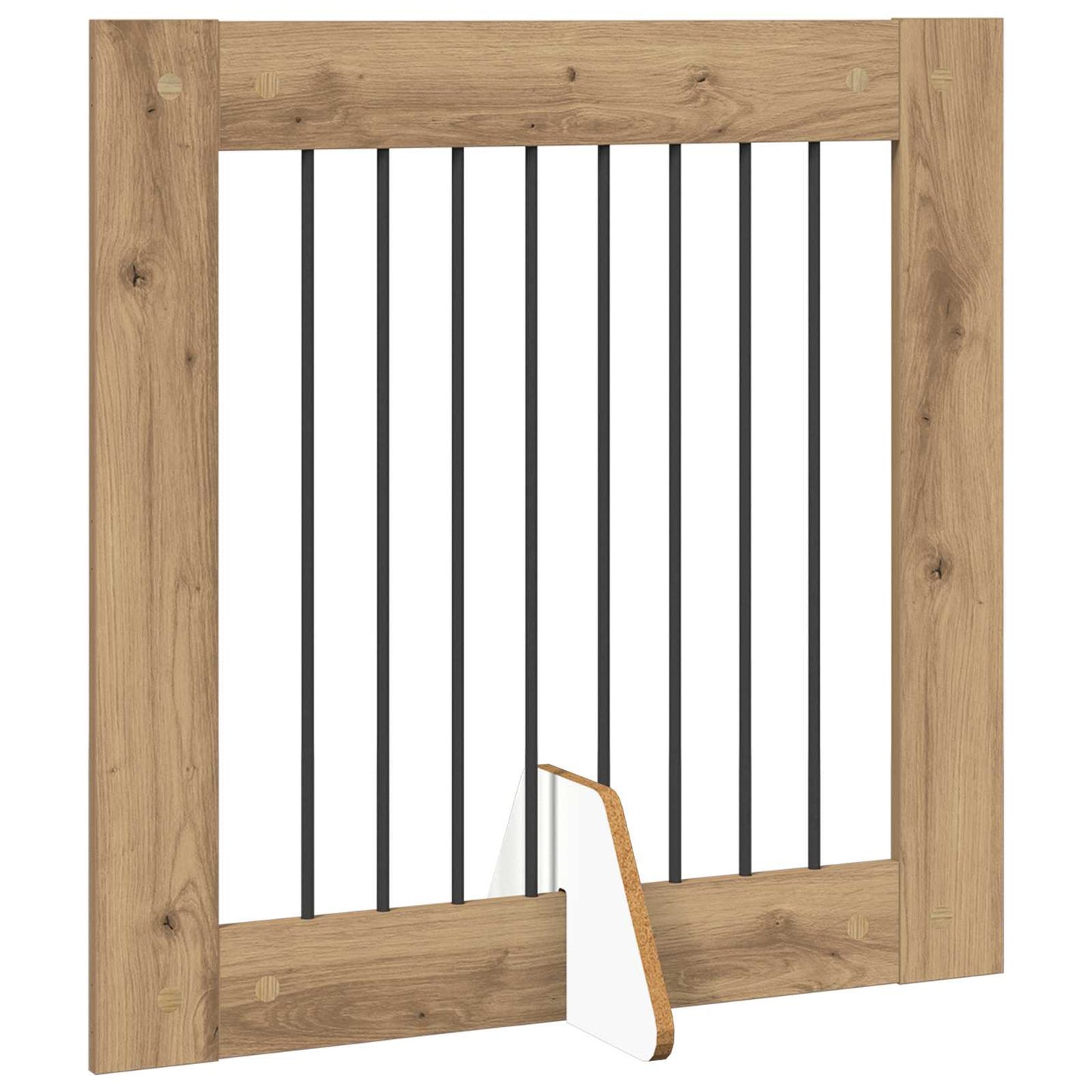 Foldable Dog Gate with Stands 4 pcs Artisan Oak 321 cm