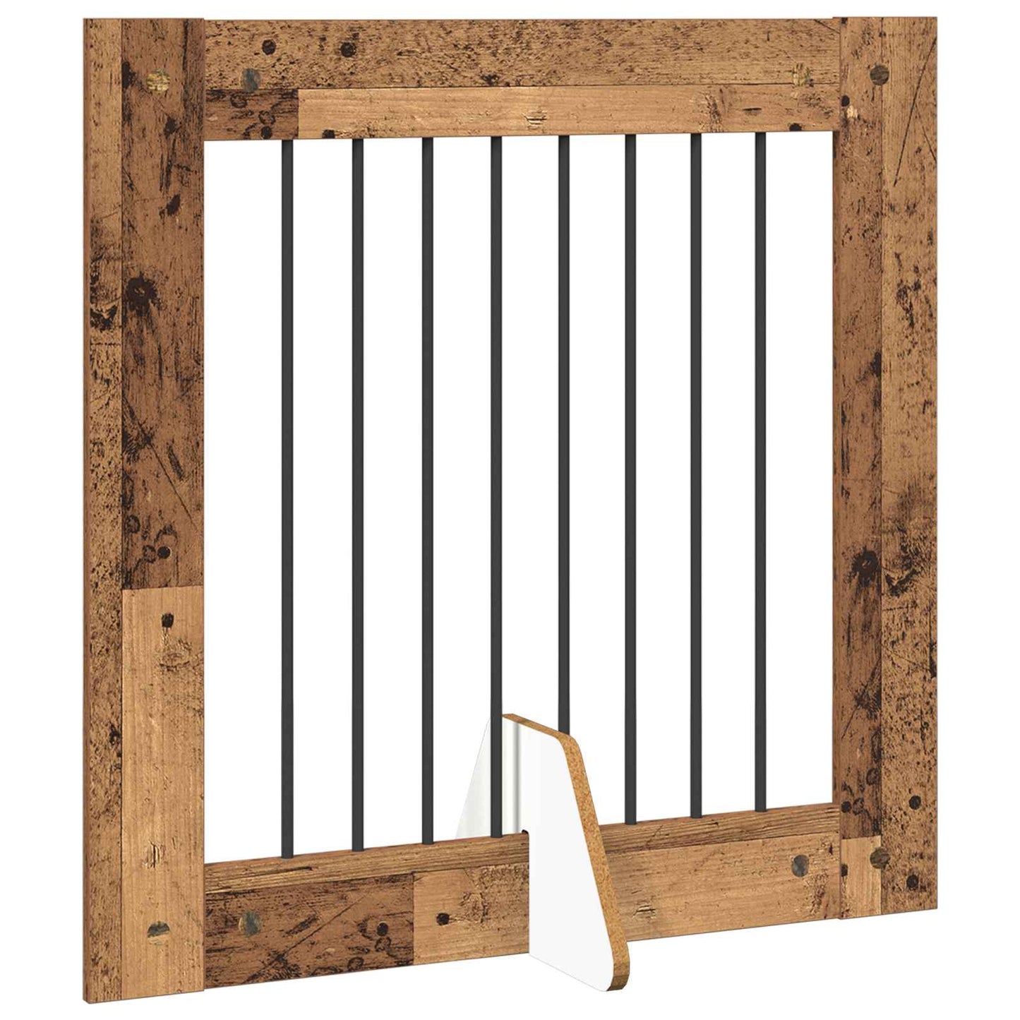 Dog Gate with Stands 6 pcs Old Wood 80 x 80 cm Engineered Wood