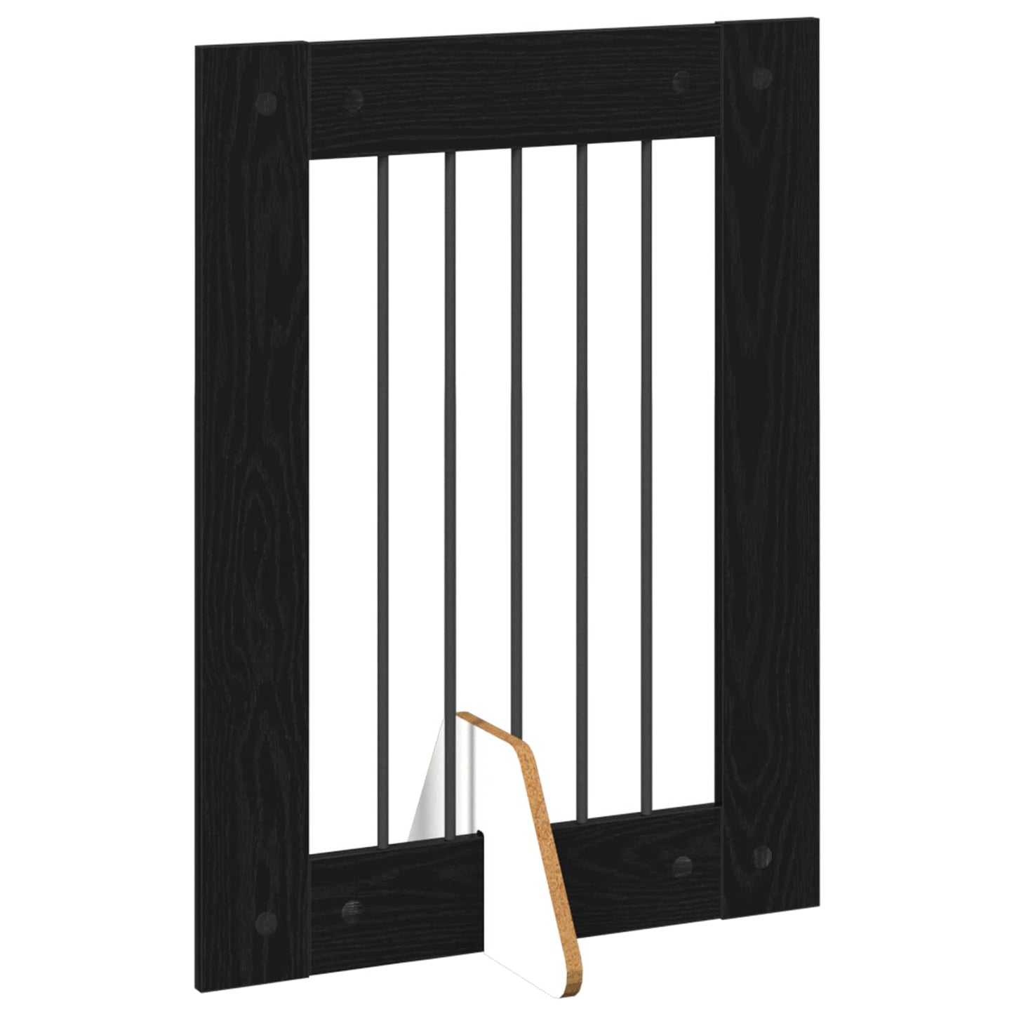Foldable Dog Gate with Stands 2 pcs Black Oak 120.5 cm