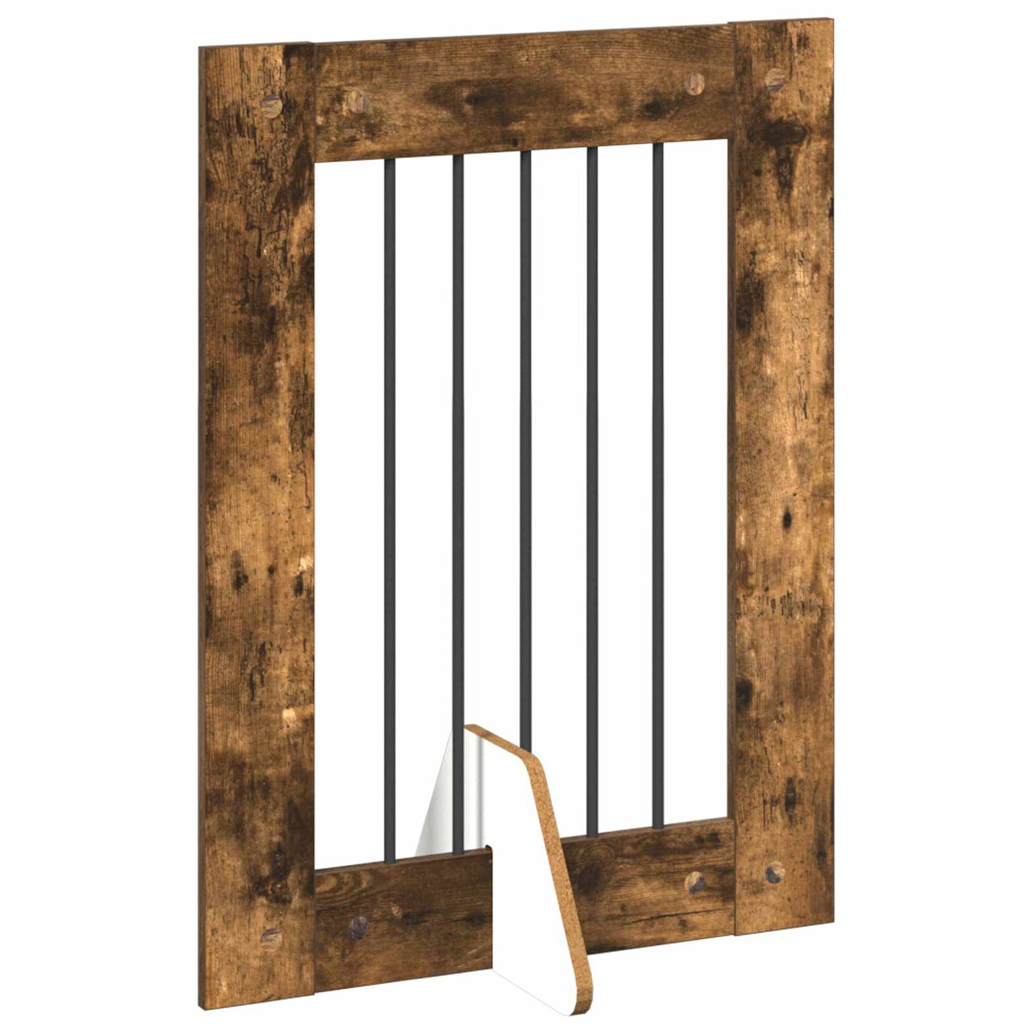 Foldable Dog Gate with Stands 2 pcs Smoked Oak 120.5 cm