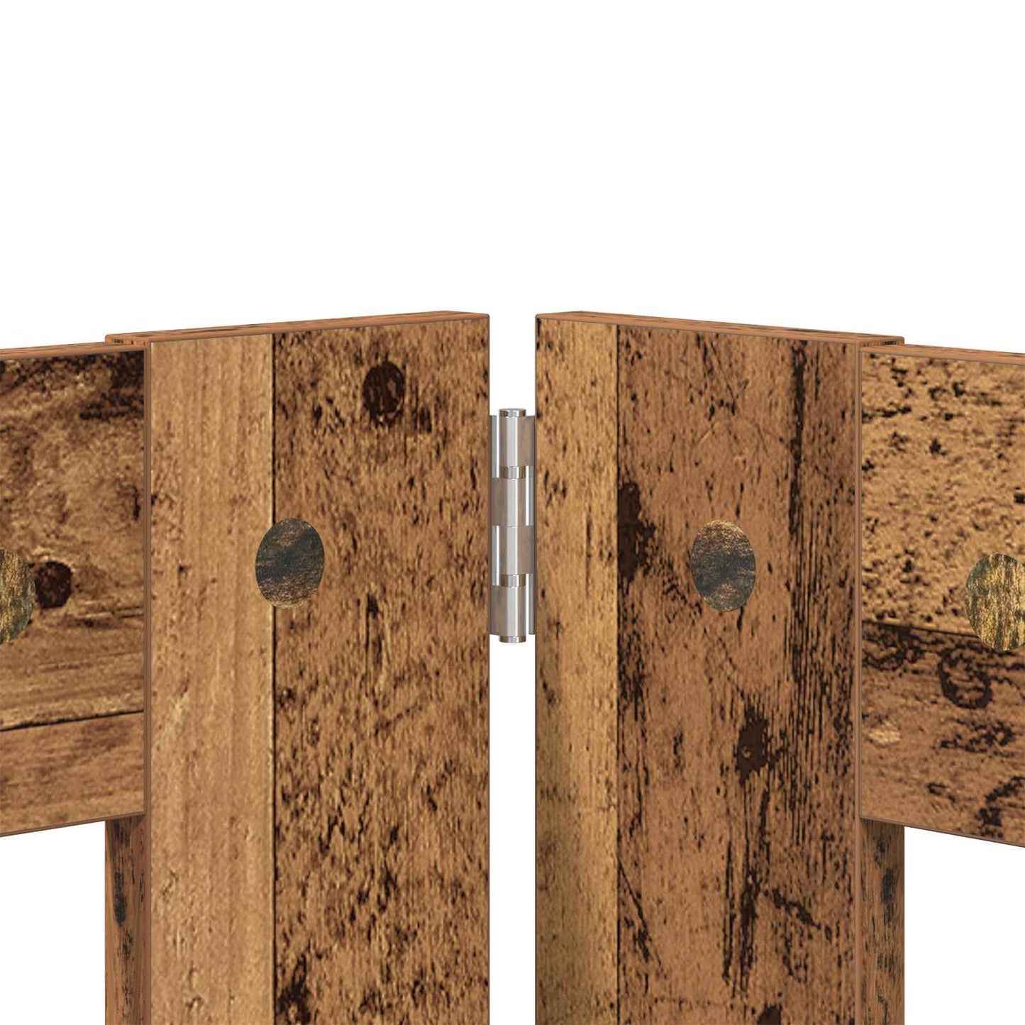 Dog Gate with Stands 4 pcs Old Wood 60 x 80 cm Engineered Wood