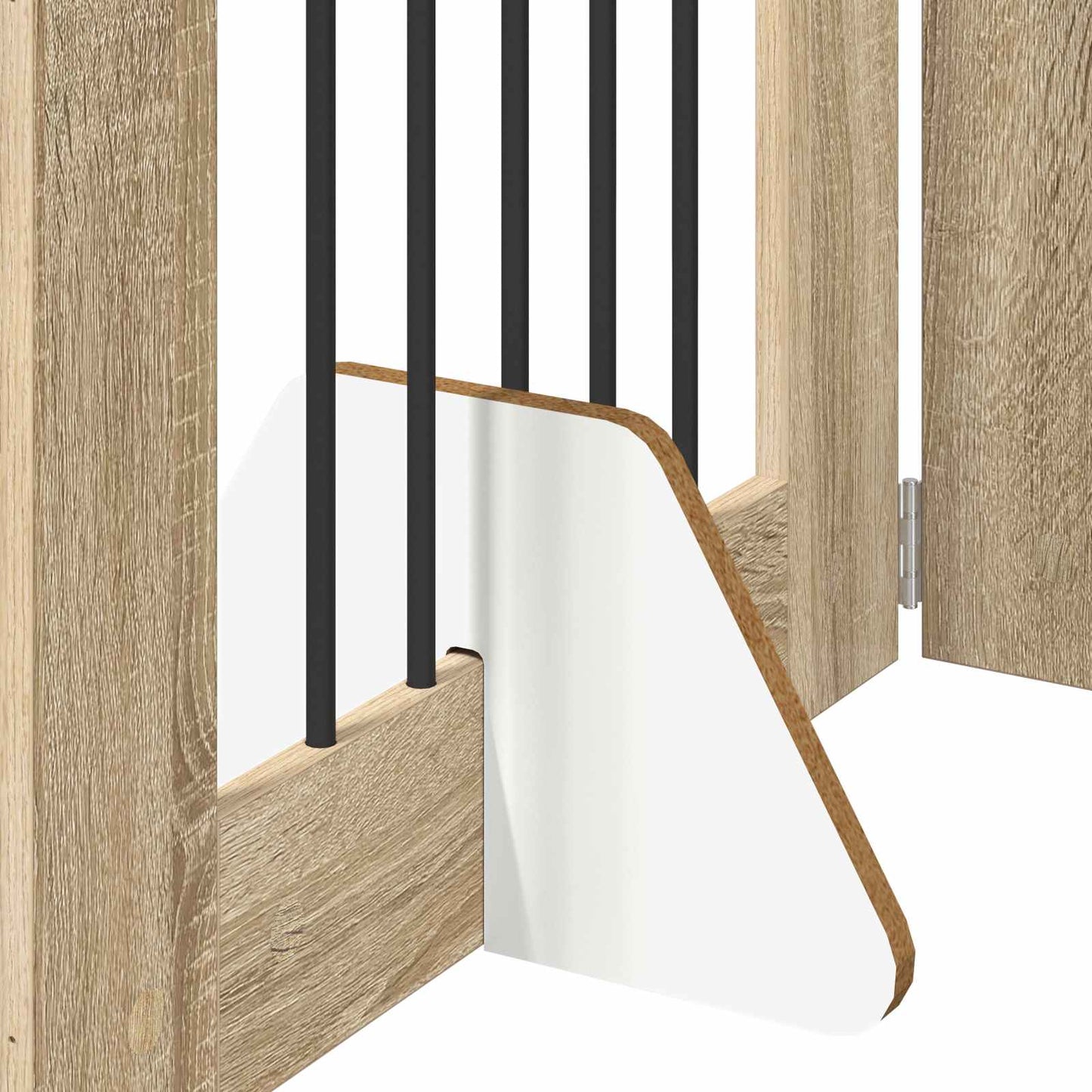 Foldable Dog Gate with Stands 6 pcs Sonoma Oak 362 cm