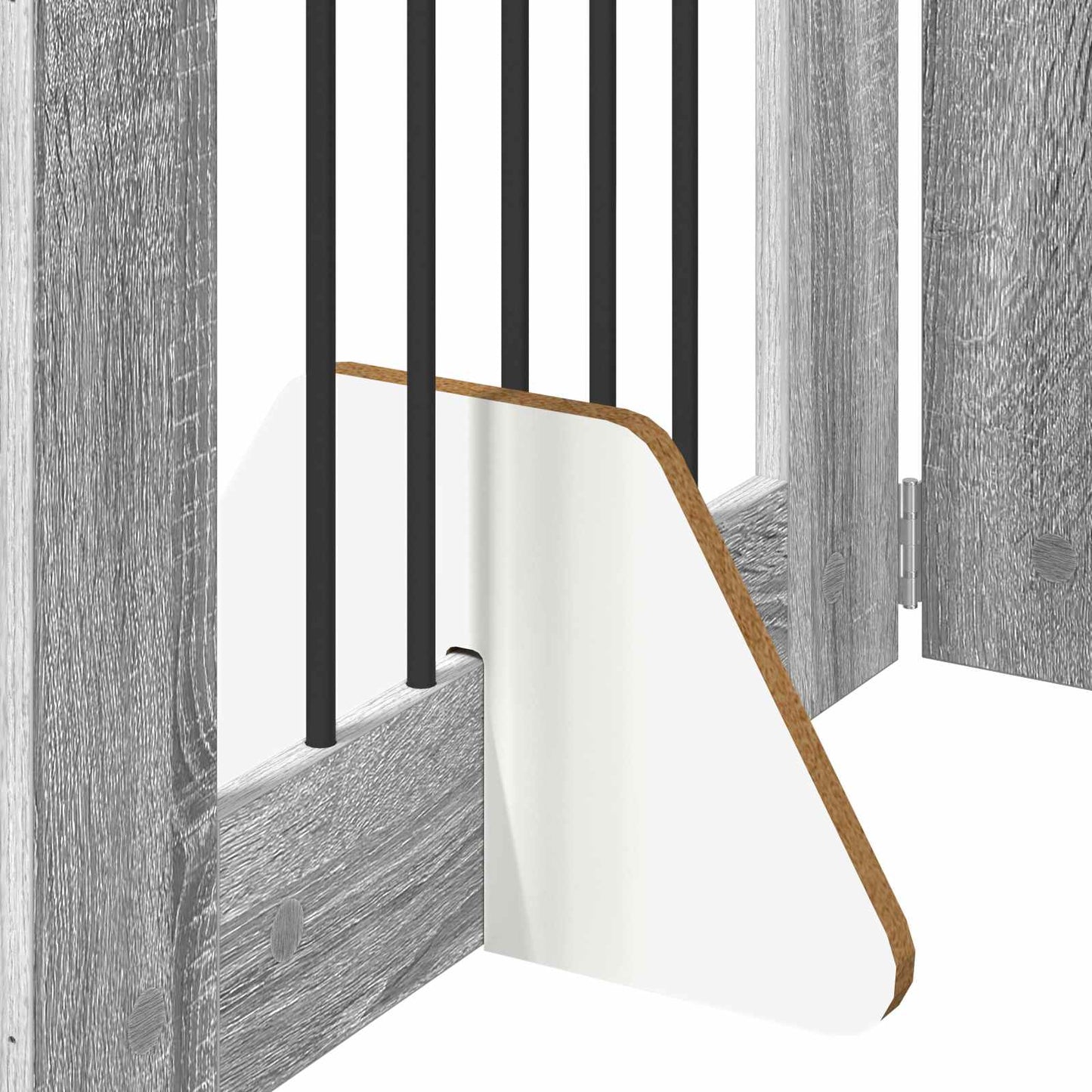 Foldable Dog Gate with Stands 6 pcs Grey Sonoma 362 cm