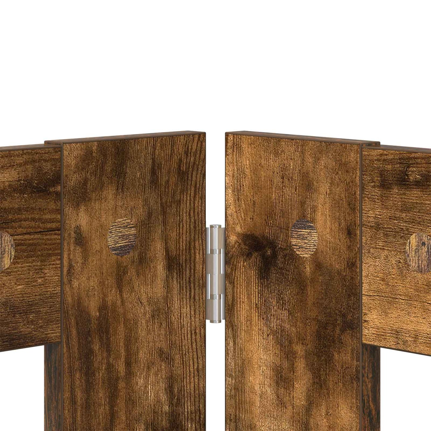 Foldable Dog Gate with Stands 2 pcs Smoked Oak 200.5 cm