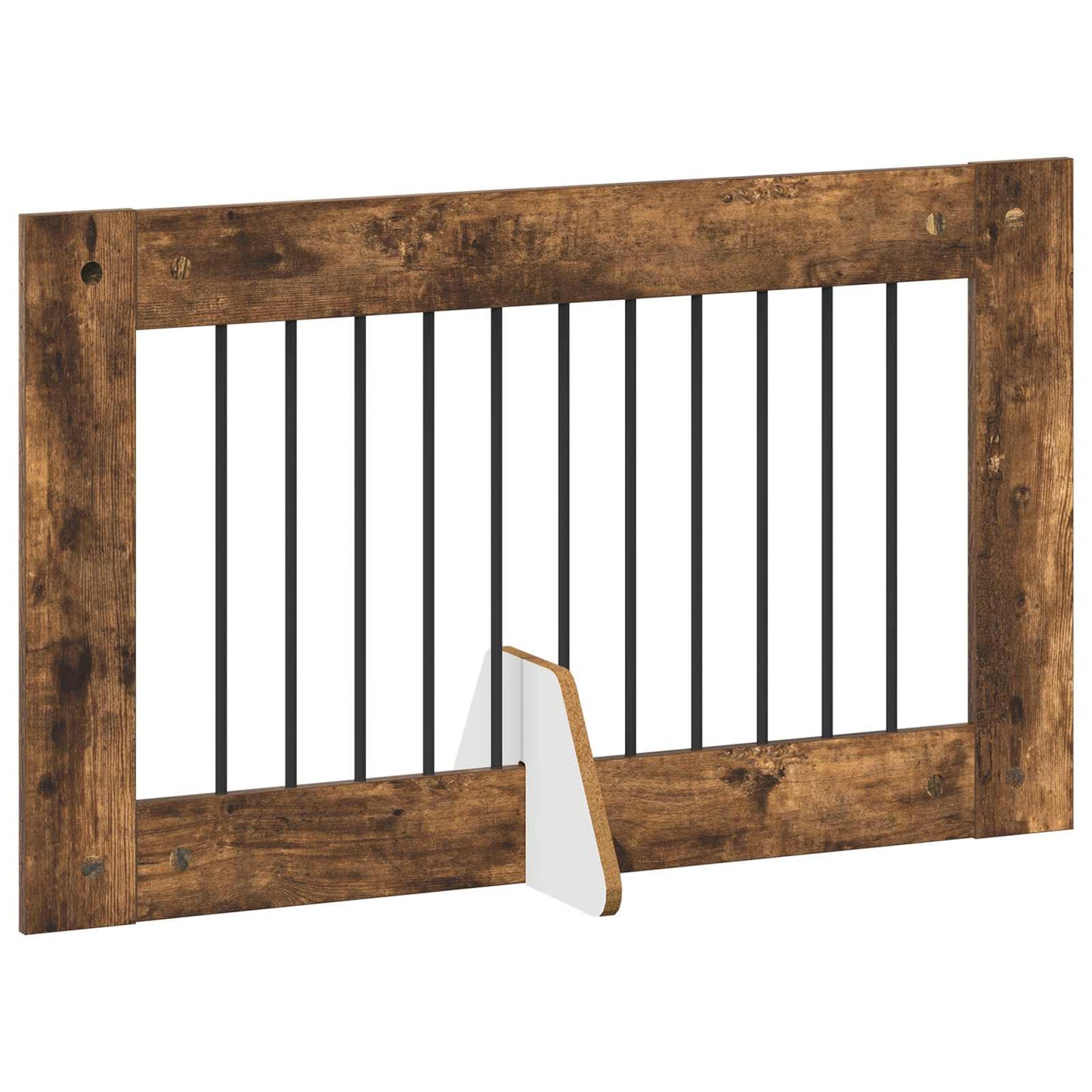 Foldable Dog Gate with Stands 2 pcs Smoked Oak 200.5 cm