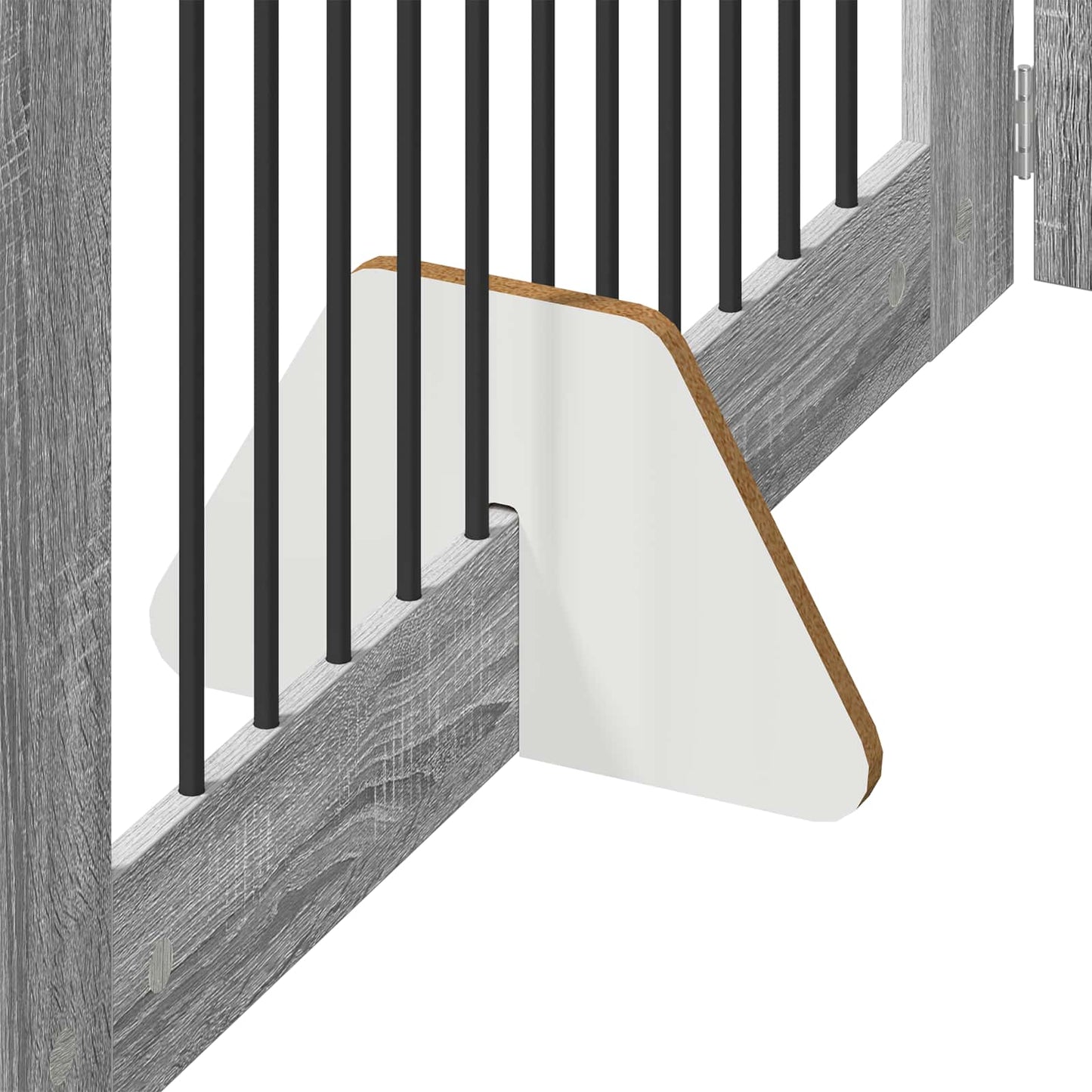 Foldable Dog Gate with Stands 2 pcs Grey Sonoma 200.5 cm
