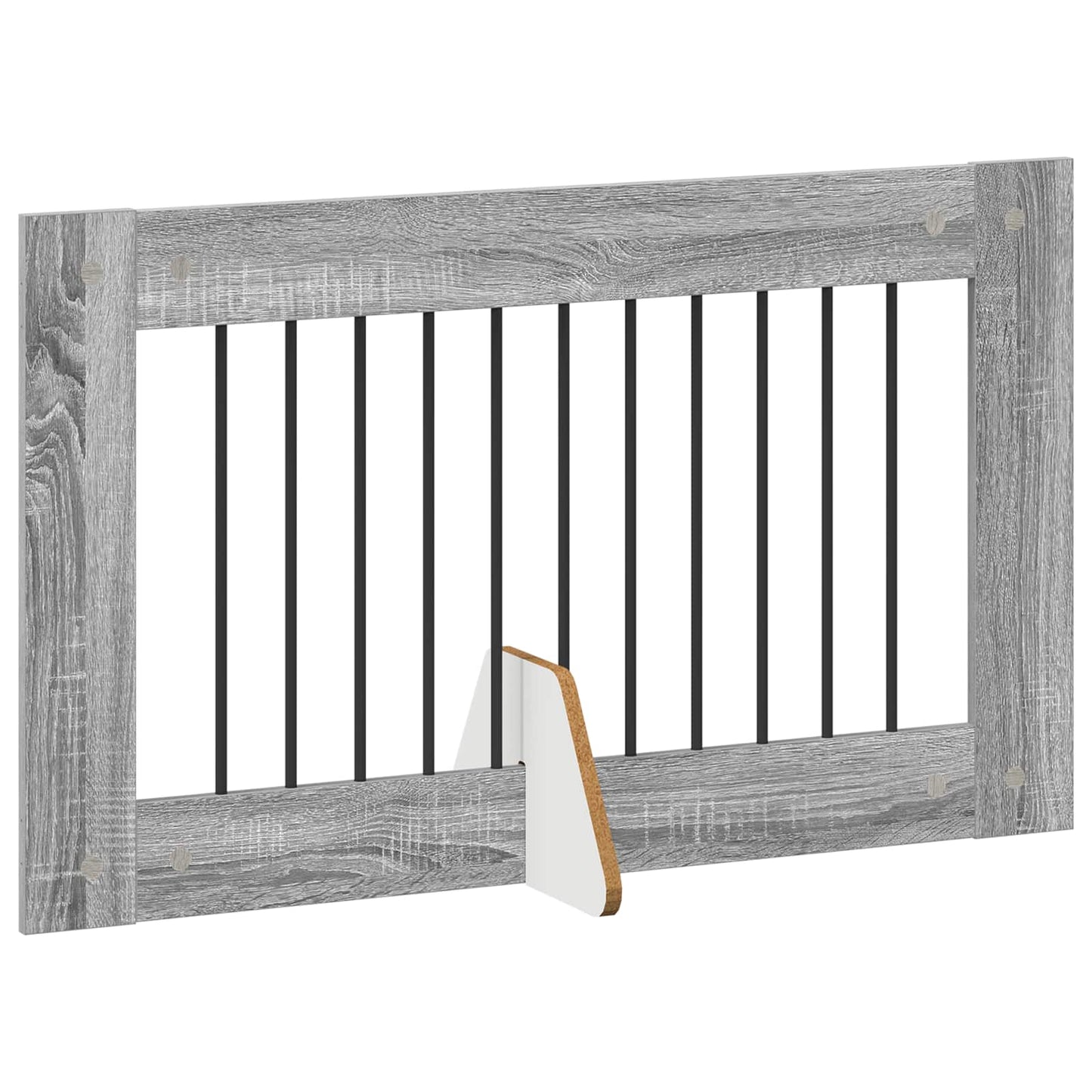 Foldable Dog Gate with Stands 2 pcs Grey Sonoma 200.5 cm