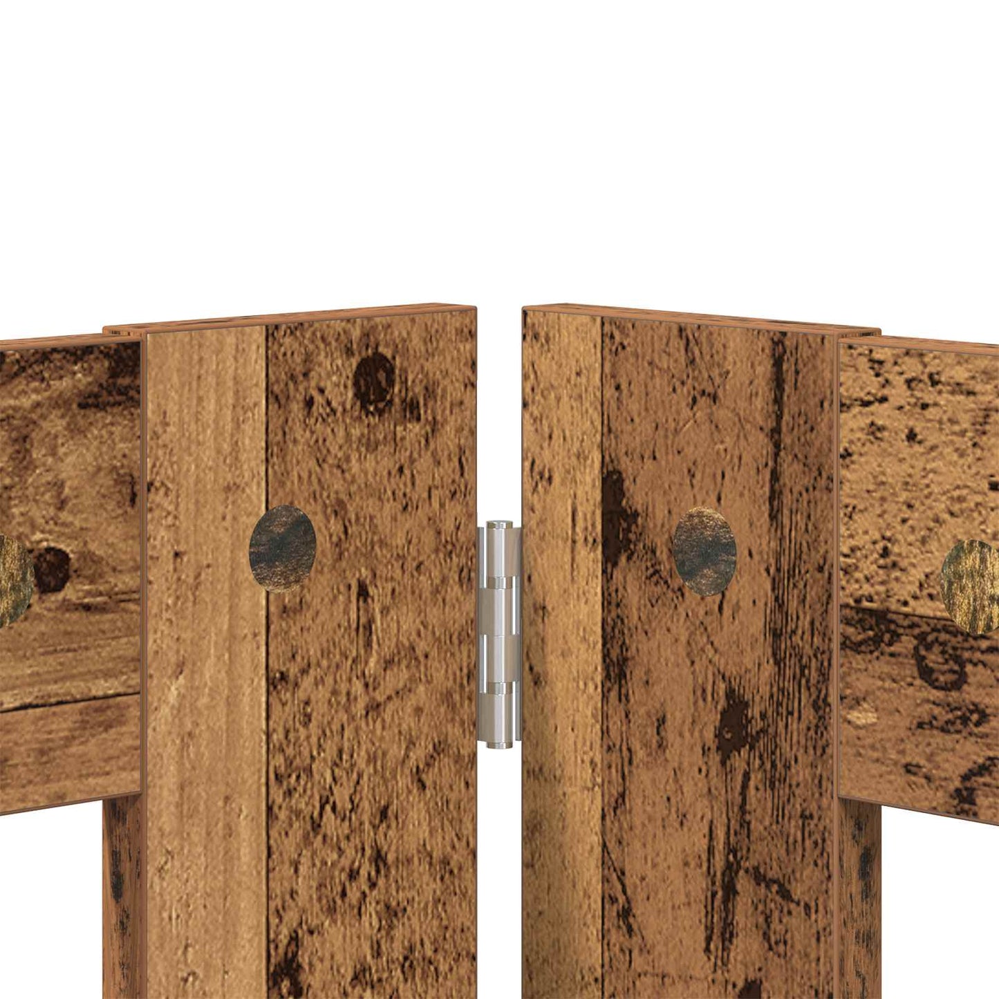Dog Gate with Stands 2 pcs Old Wood 100 x 60 cm Engineered Wood