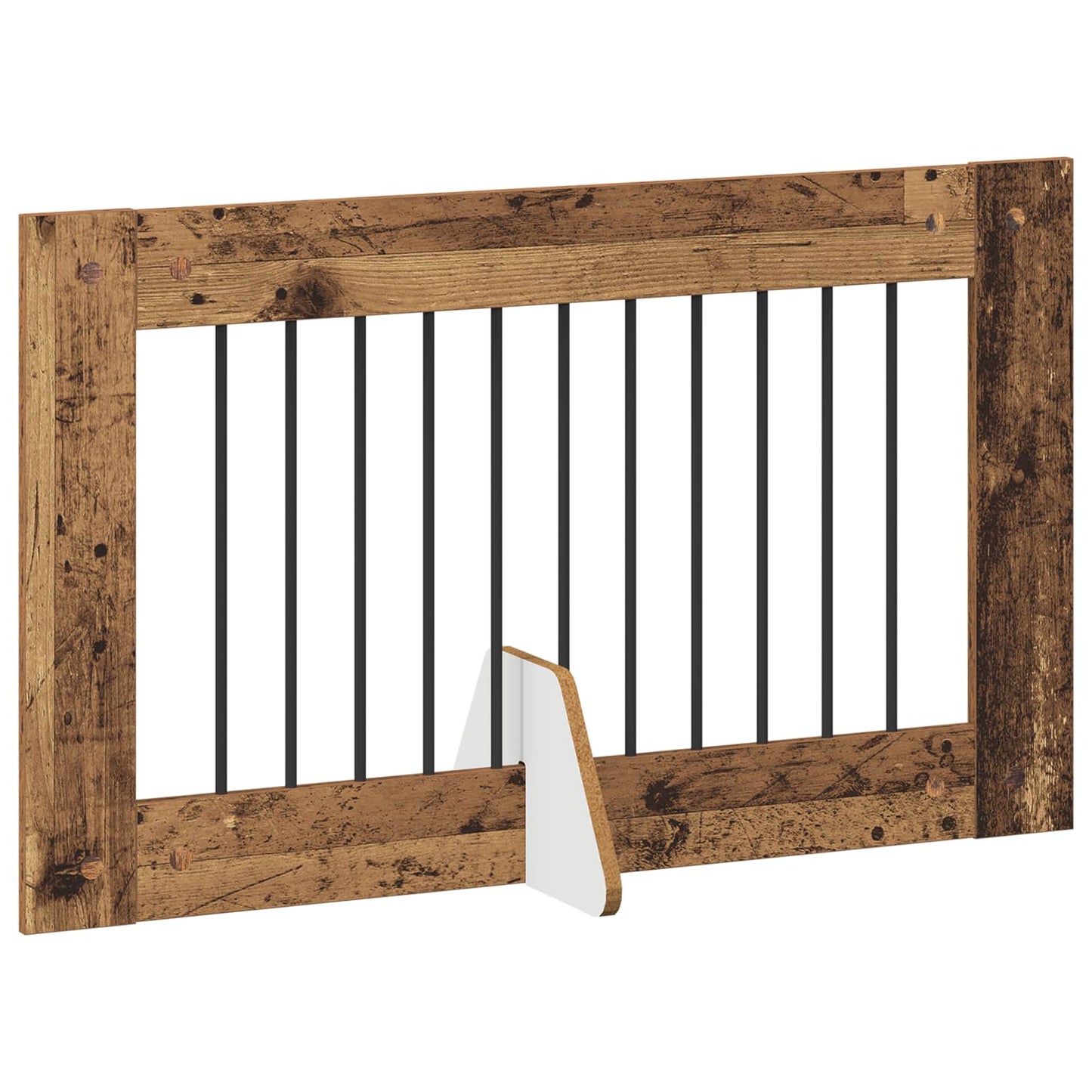 Dog Gate with Stands 2 pcs Old Wood 100 x 60 cm Engineered Wood