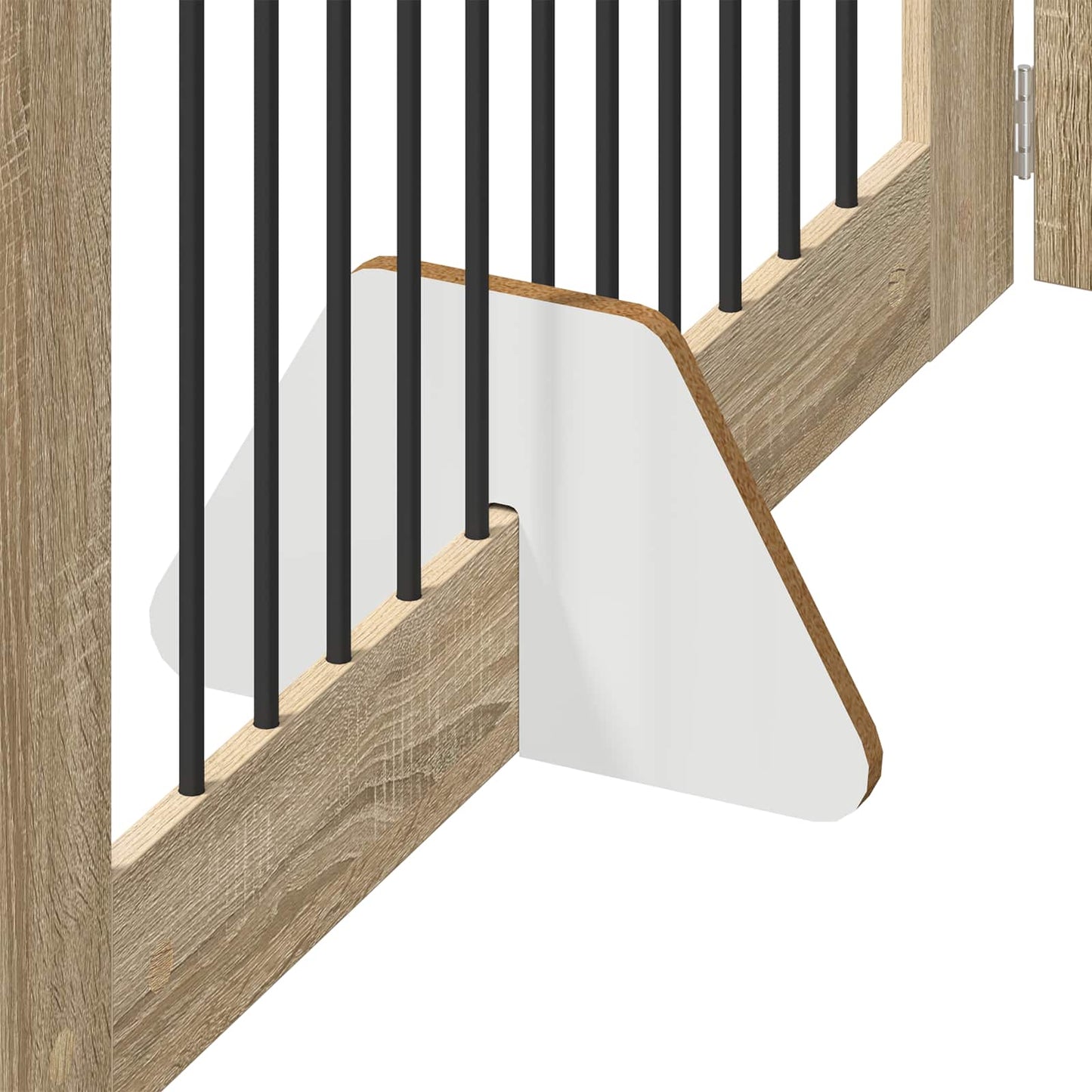 Foldable Dog Gate with Stands 4 pcs Sonoma Oak 401 cm