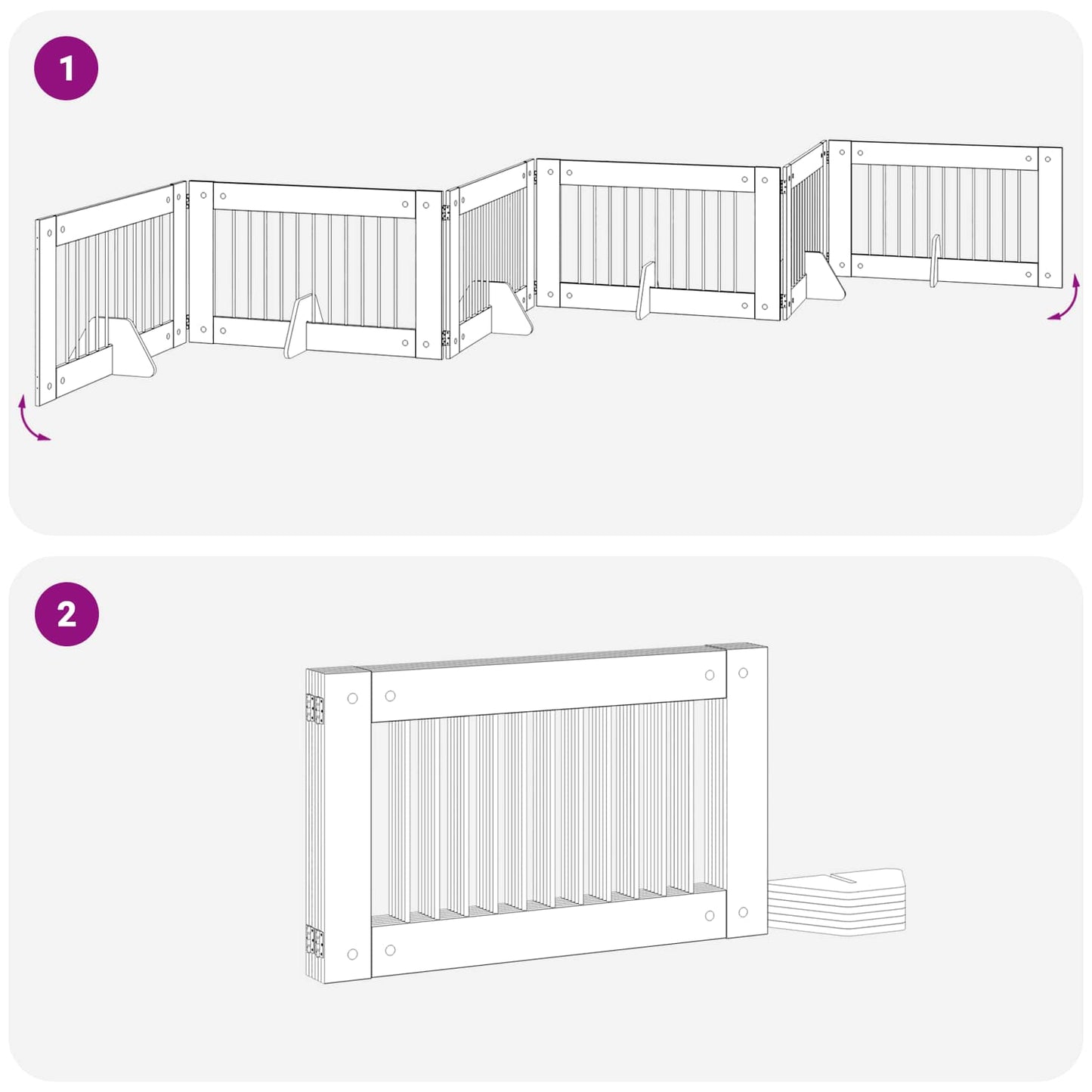 Dog Gate with Stands 6 pcs Old Wood 100 x 60 cm Engineered Wood