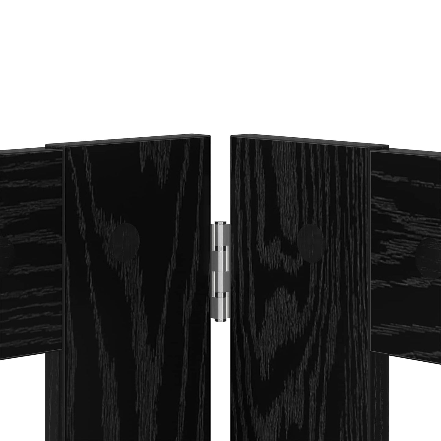 Foldable Dog Gate with Stands 2 pcs Black Oak 160.5 cm