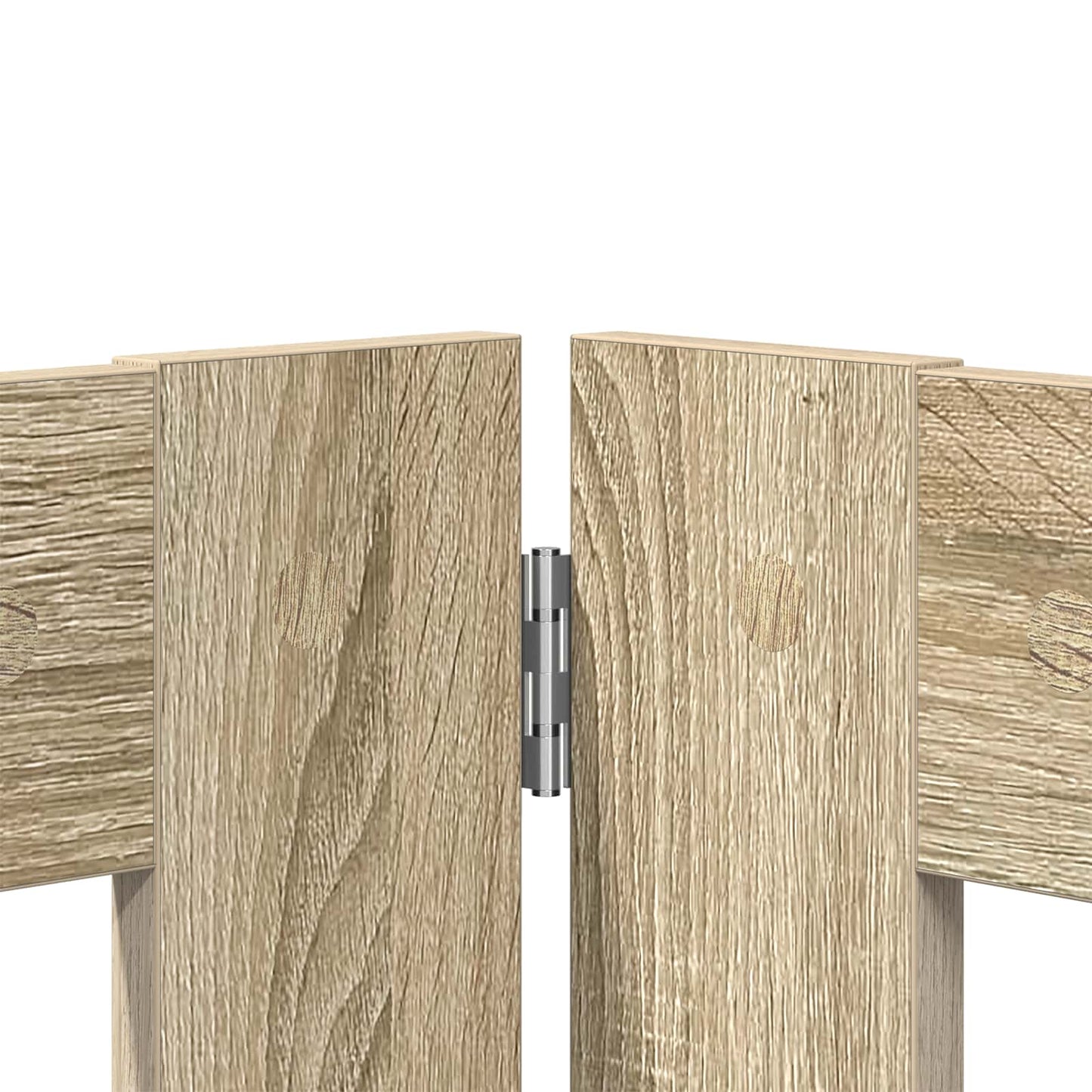 Foldable Dog Gate with Stands 4 pcs Sonoma Oak 321 cm