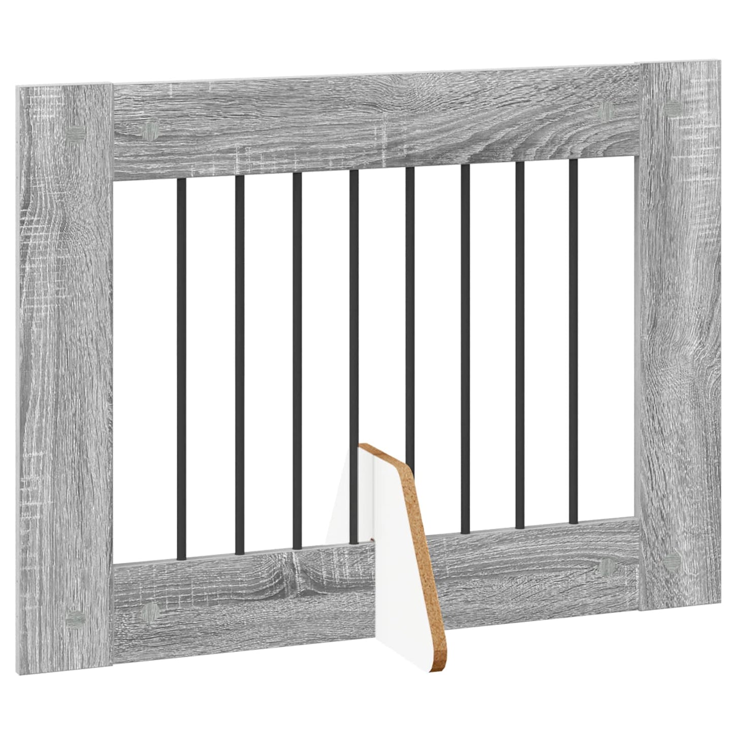 Foldable Dog Gate with Stands 4 pcs Grey Sonoma 321 cm