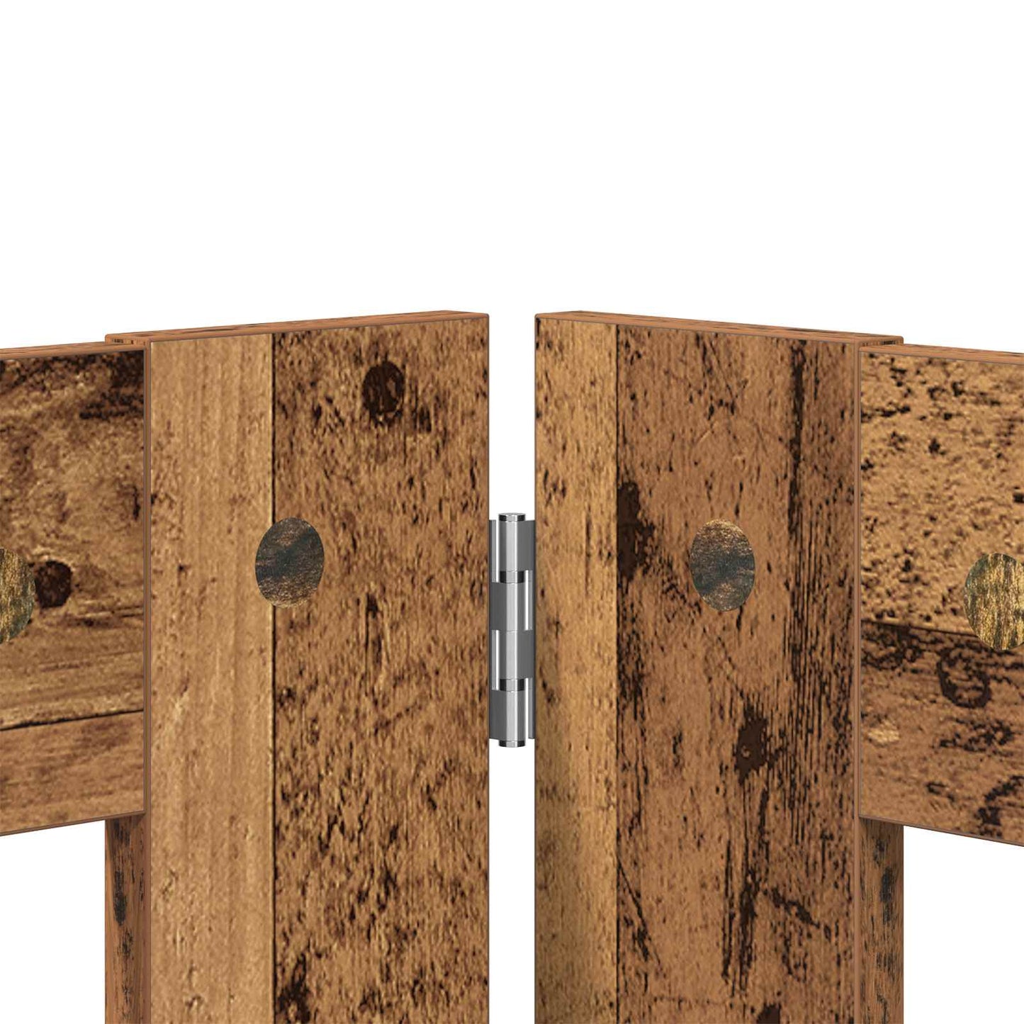 Dog Gate with Stands 4 pcs Old Wood 80 x 60 cm Engineered Wood