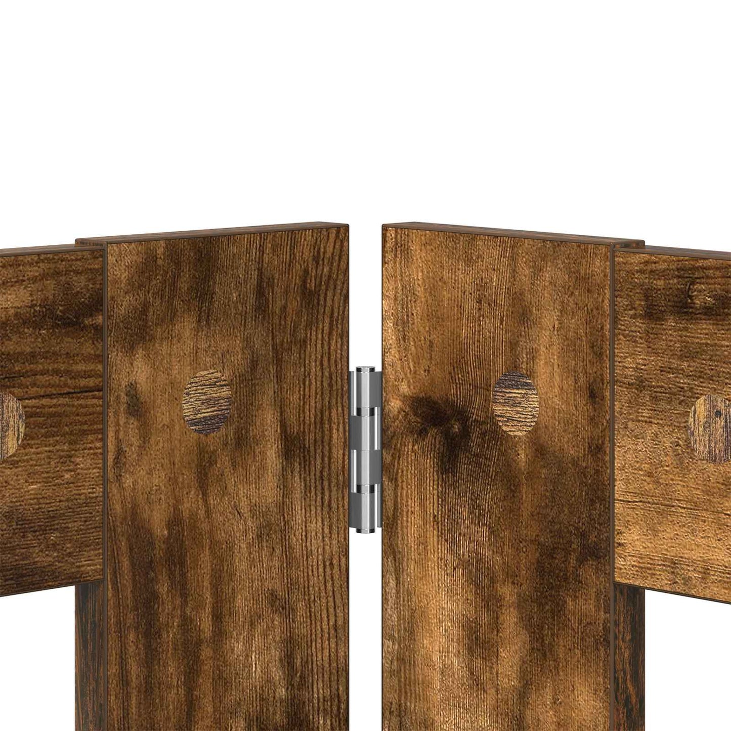 Foldable Dog Gate with Stands 6 pcs Smoked Oak 482 cm
