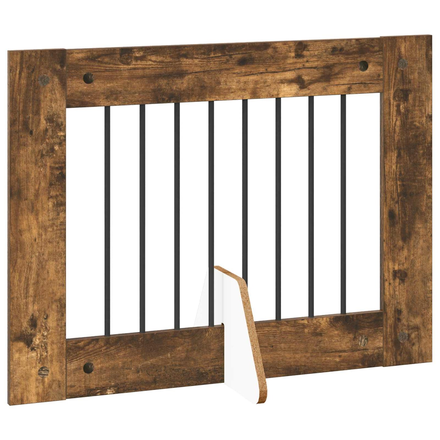 Foldable Dog Gate with Stands 6 pcs Smoked Oak 482 cm