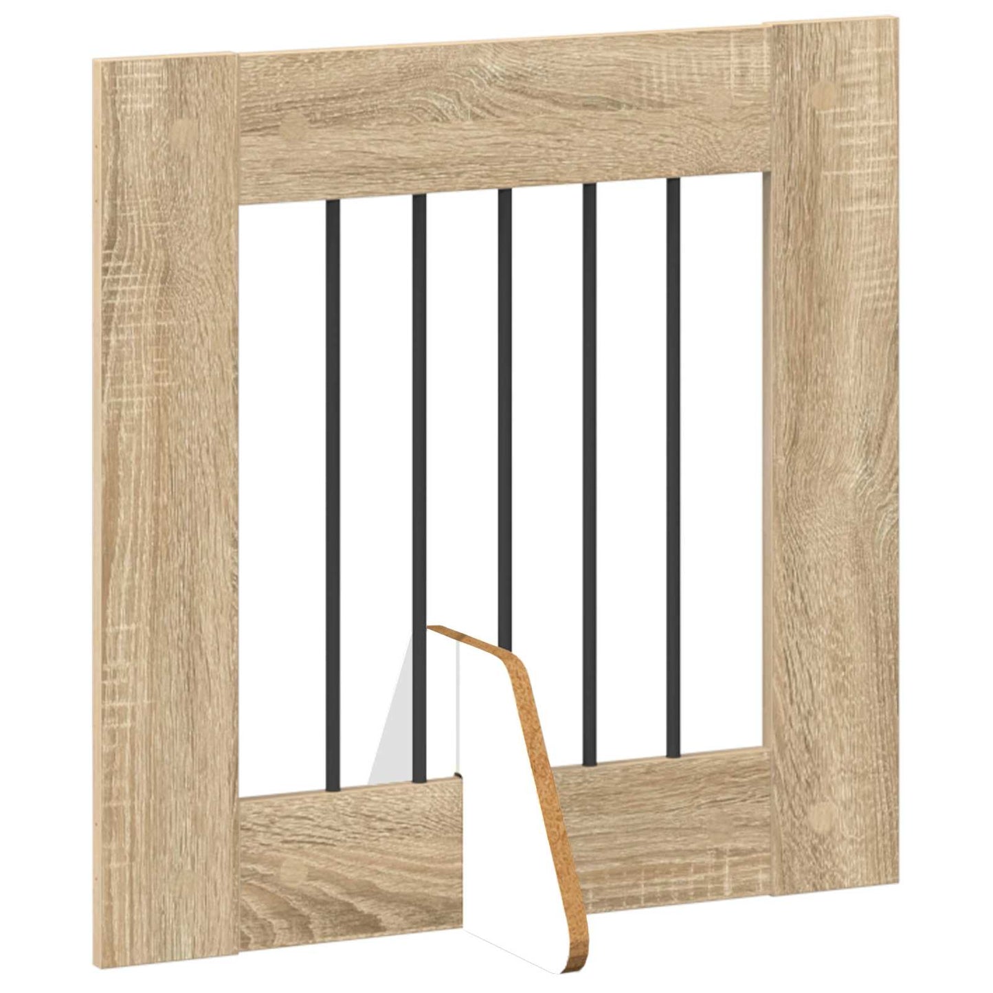 Foldable Dog Gate with Stands 4 pcs Sonoma Oak 241 cm