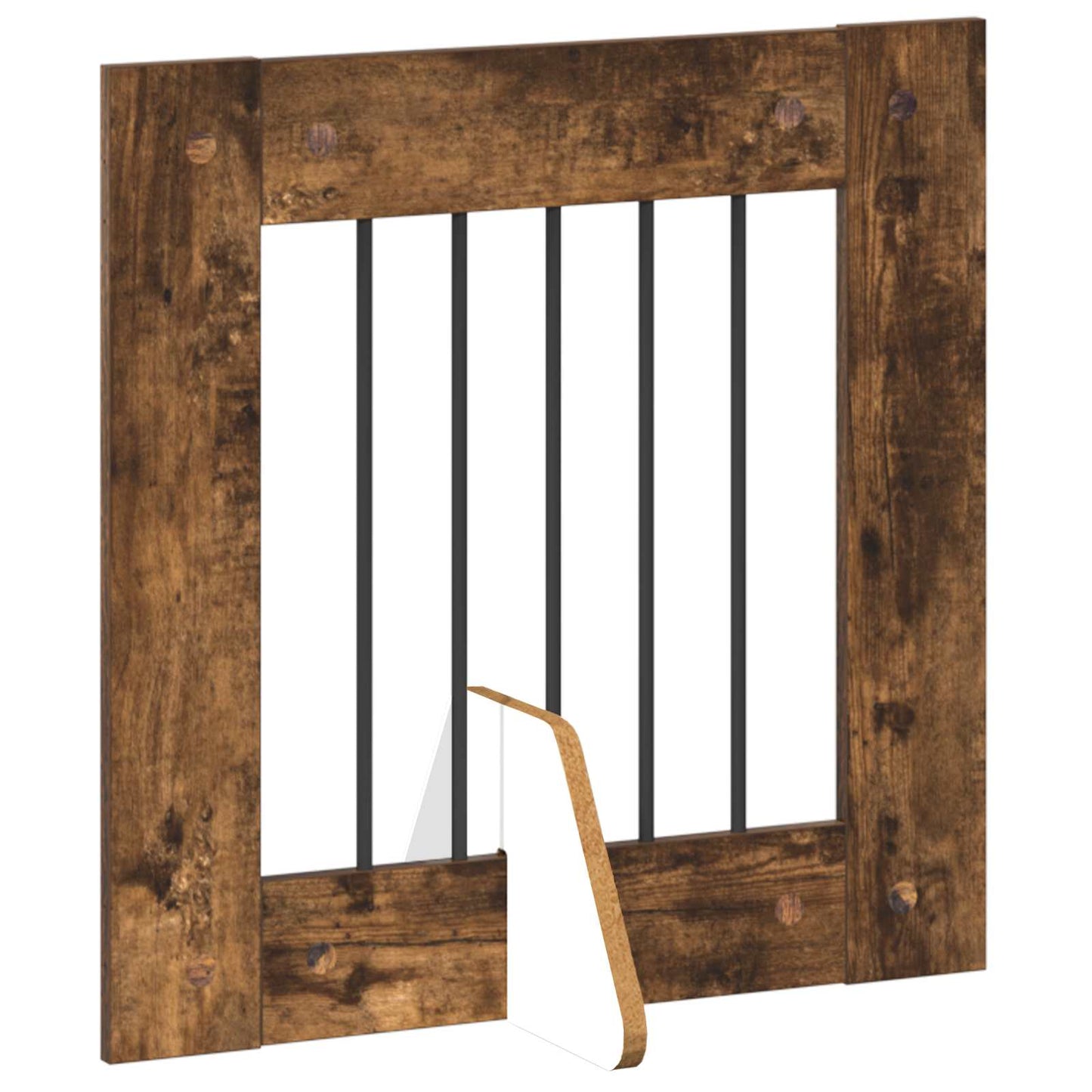 Foldable Dog Gate with Stands 6 pcs Smoked Oak 362 cm