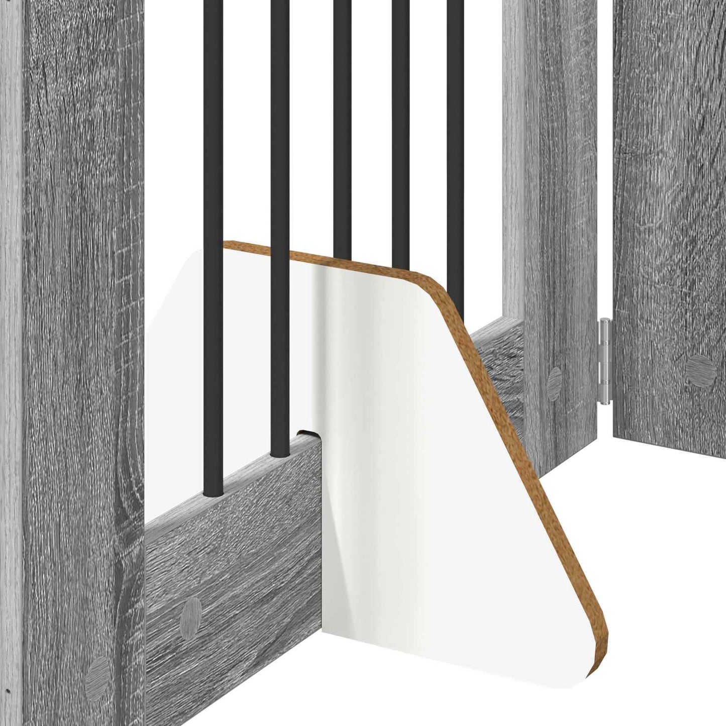 Foldable Dog Gate with Stands 6 pcs Grey Sonoma 362 cm