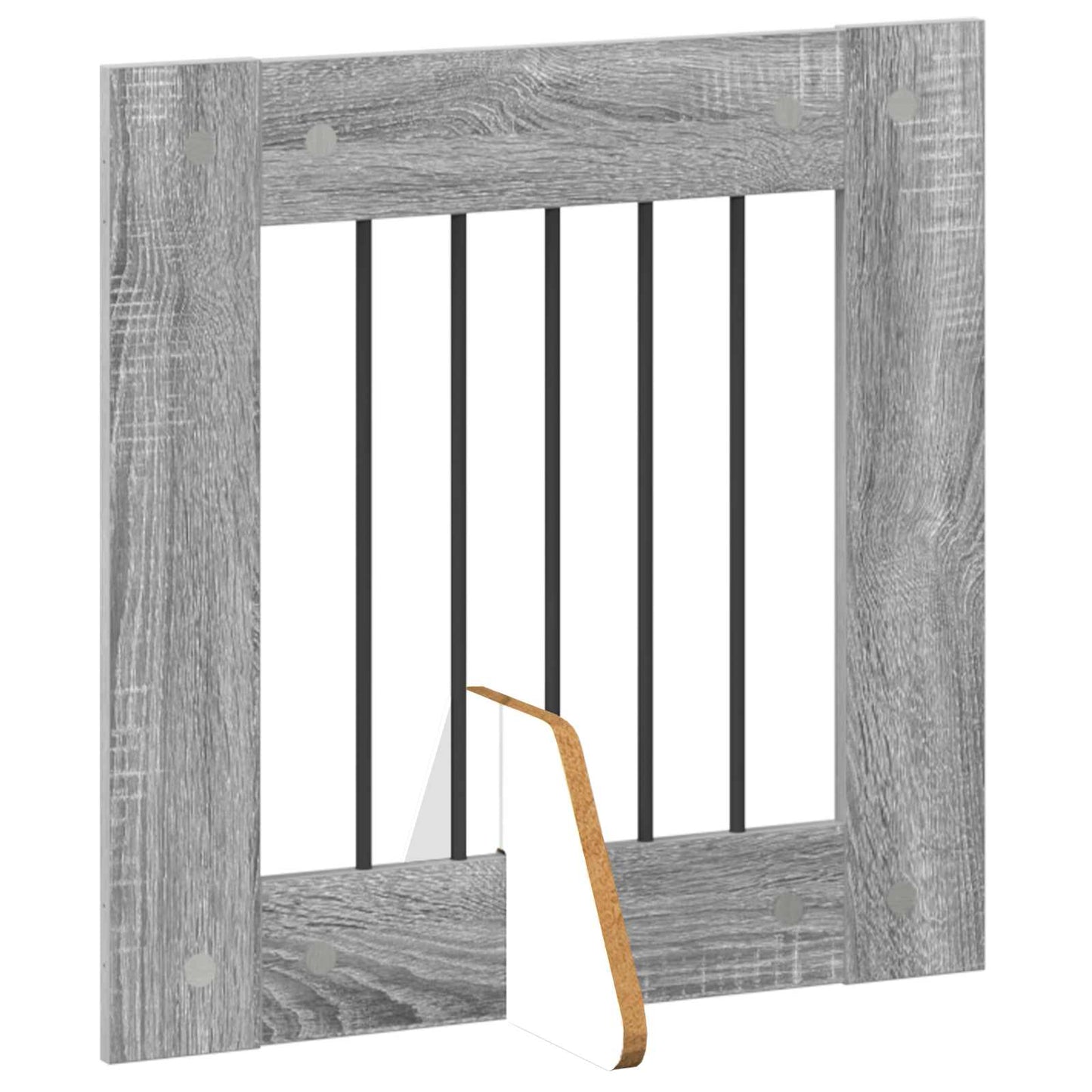 Foldable Dog Gate with Stands 6 pcs Grey Sonoma 362 cm