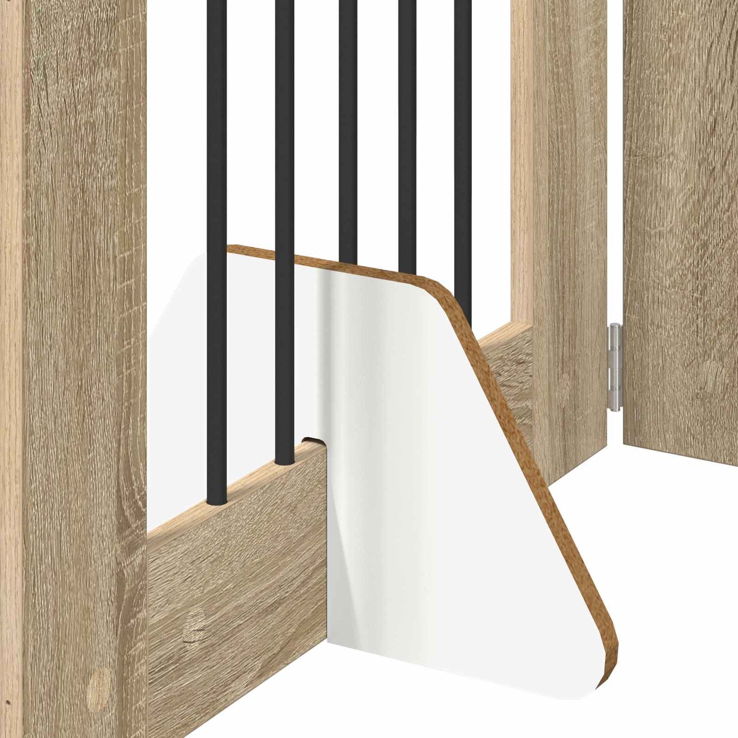 Foldable Dog Gate with Stands 8 pcs Sonoma Oak 60 cm