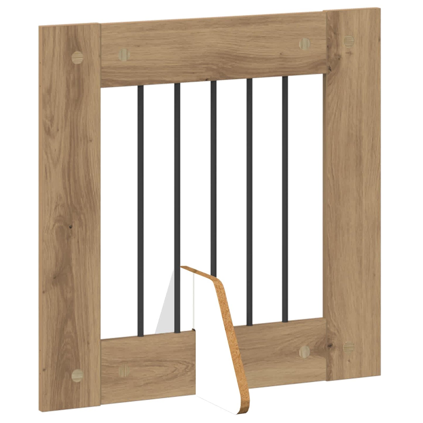 Foldable Dog Gate with Stands 8 pcs Artisan Oak 60 cm