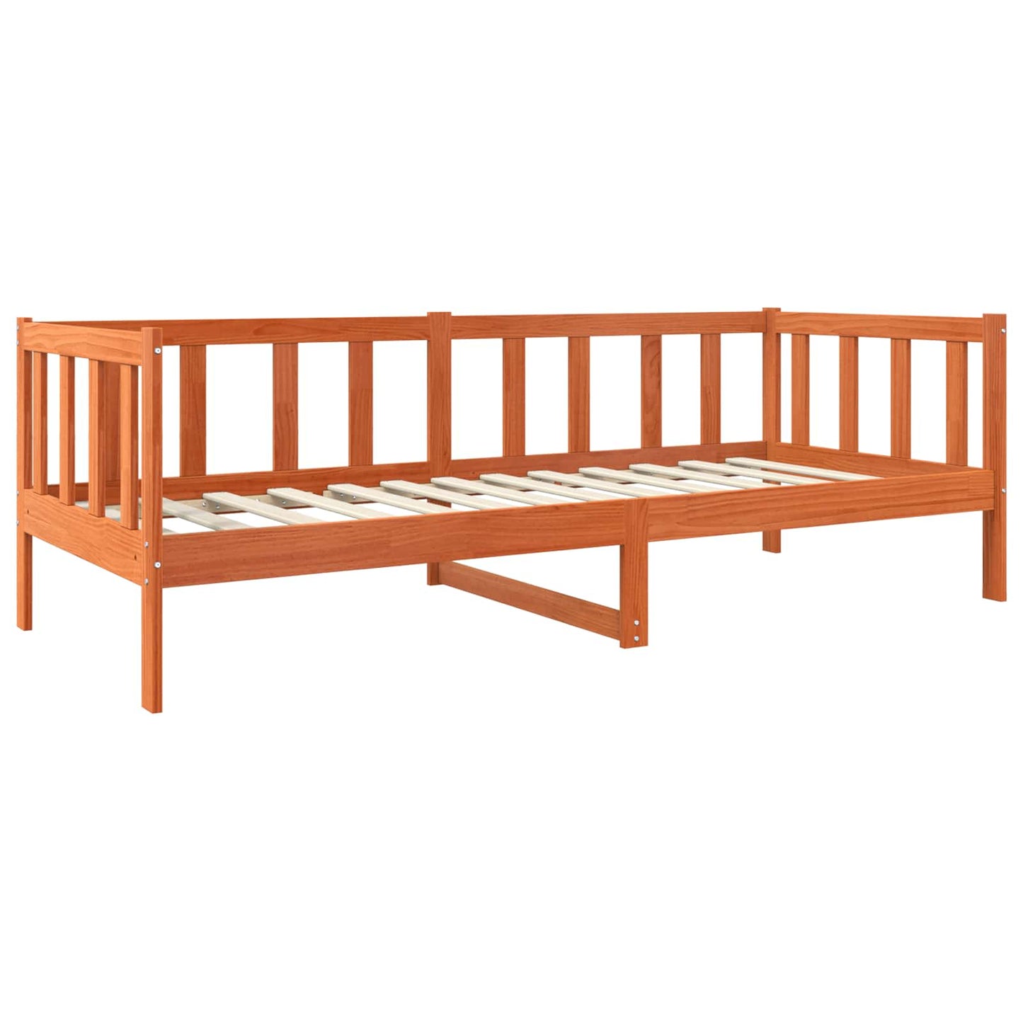 Bed Frame with Headboard Wax Brown 80 x 200 cm Solid Pine Wood