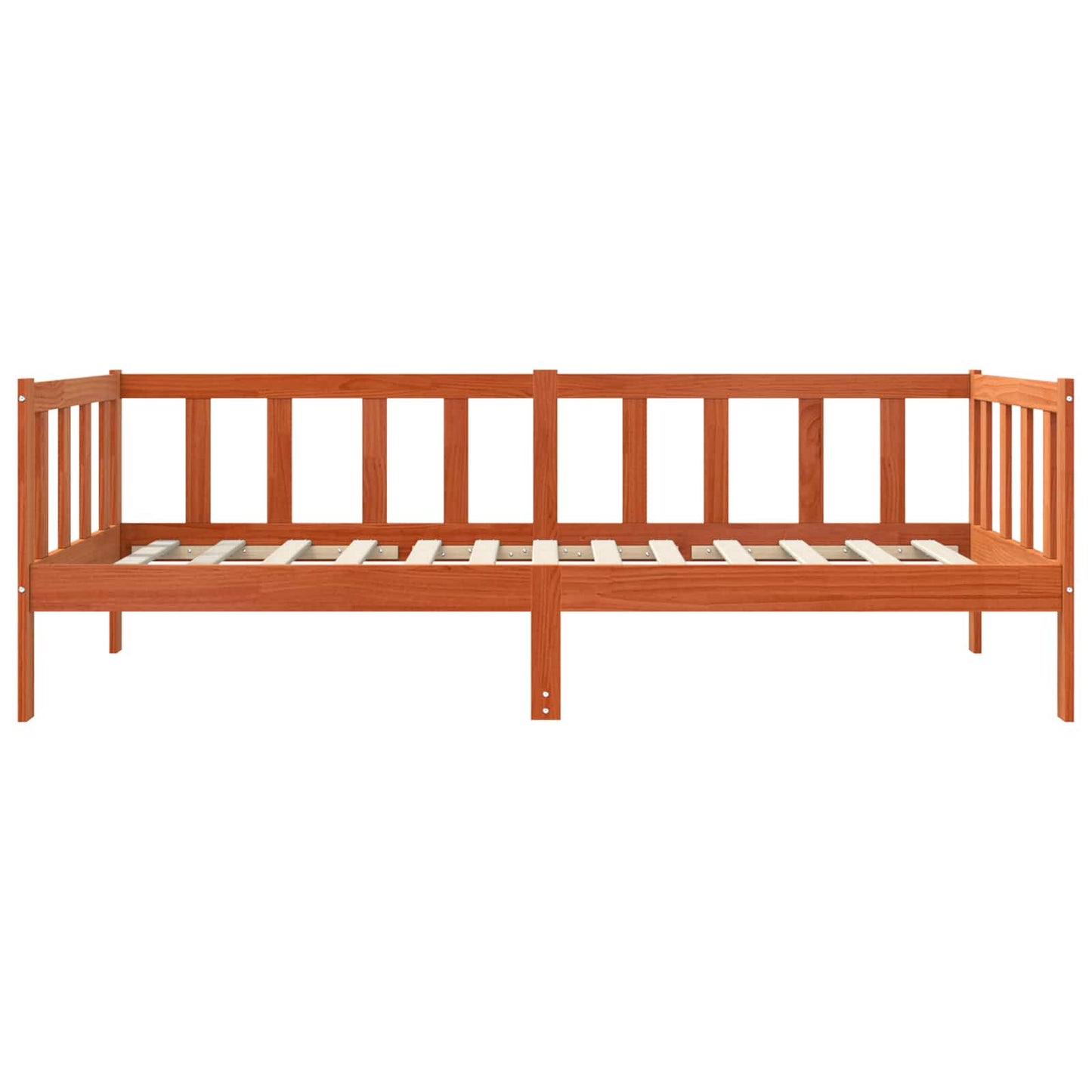 Bed Frame with Headboard Wax Brown 80 x 200 cm Solid Pine Wood