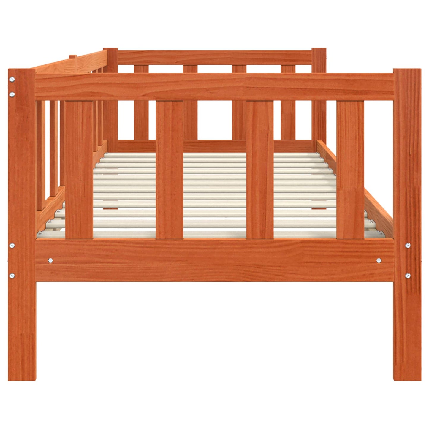 Bed Frame with Headboard Wax Brown 80 x 200 cm Solid Pine Wood