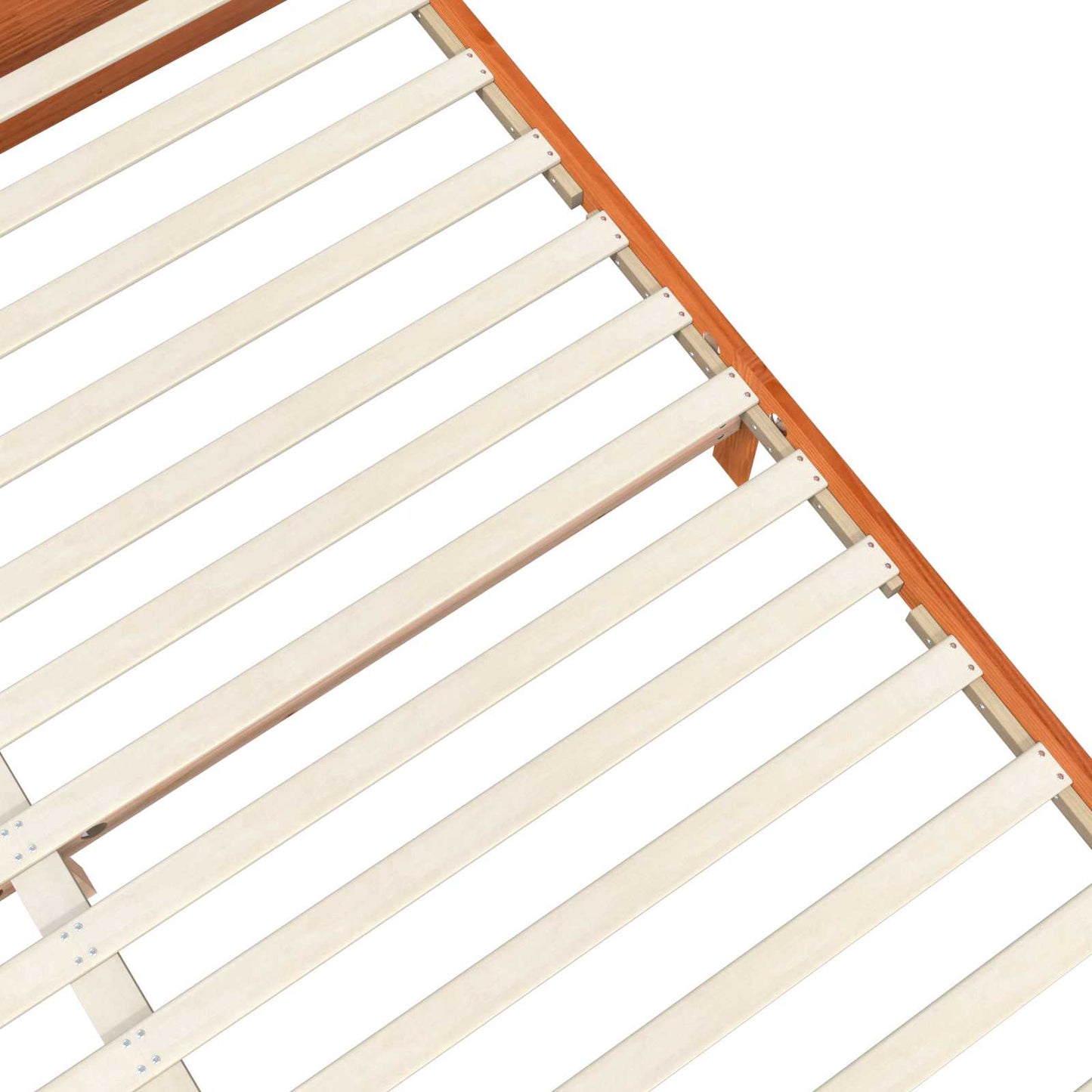 Bed Frame Wax Brown 150 x 200 cm Solid Pine Wood