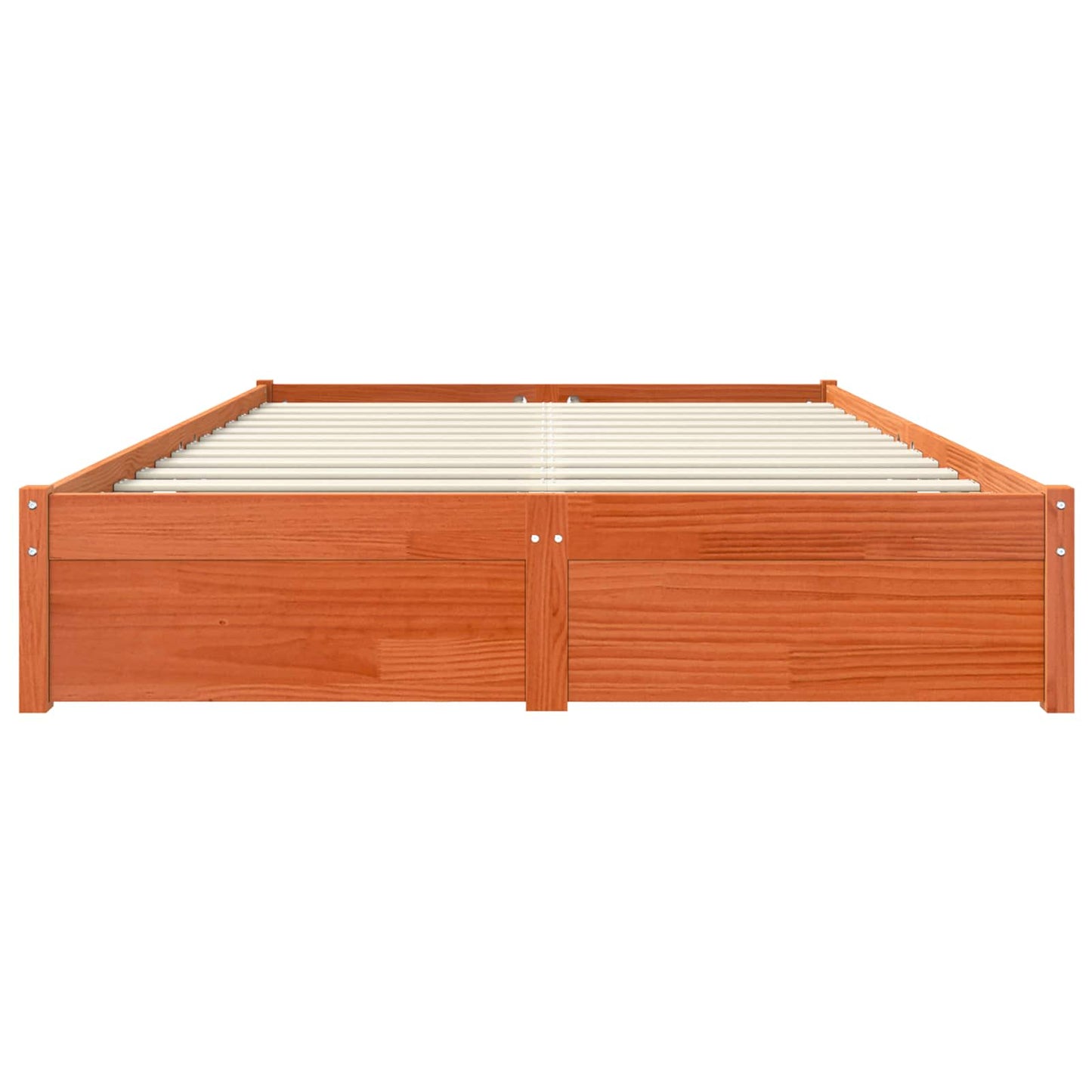 Bed Frame Wax Brown 160 x 200 cm Solid Pine Wood