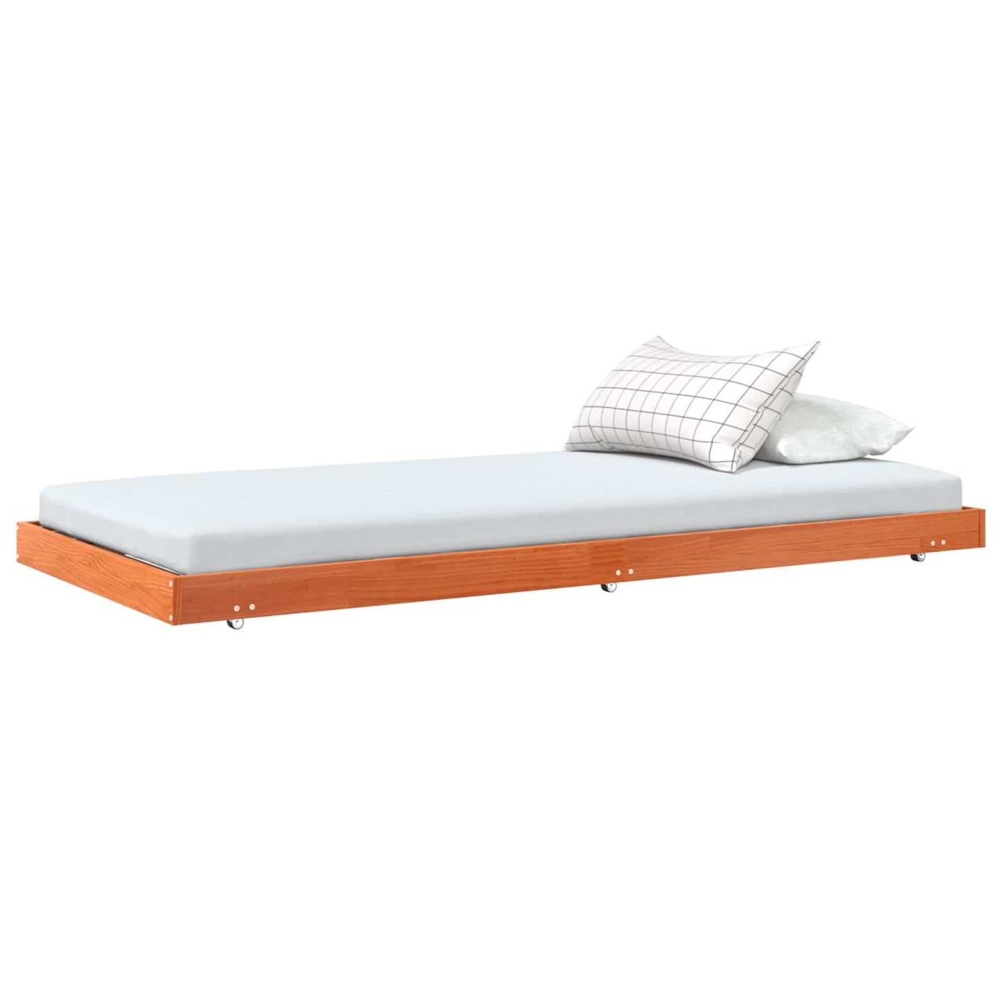 Bed Frame Wax Brown 90 x 200 cm Solid Pine Wood