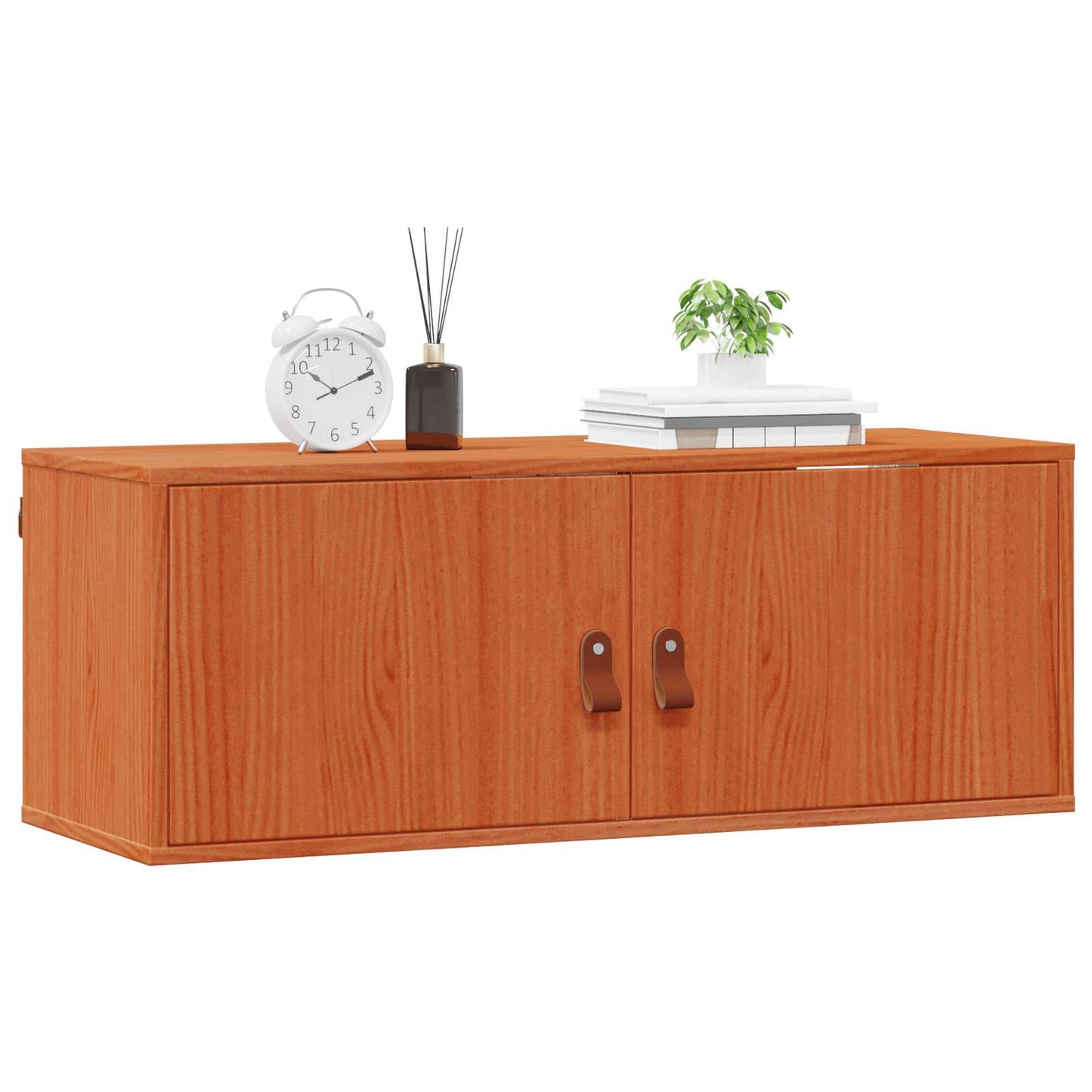 Wall Cabinet Wax Brown 80 x 30 x 30 cm Solid Pine Wood