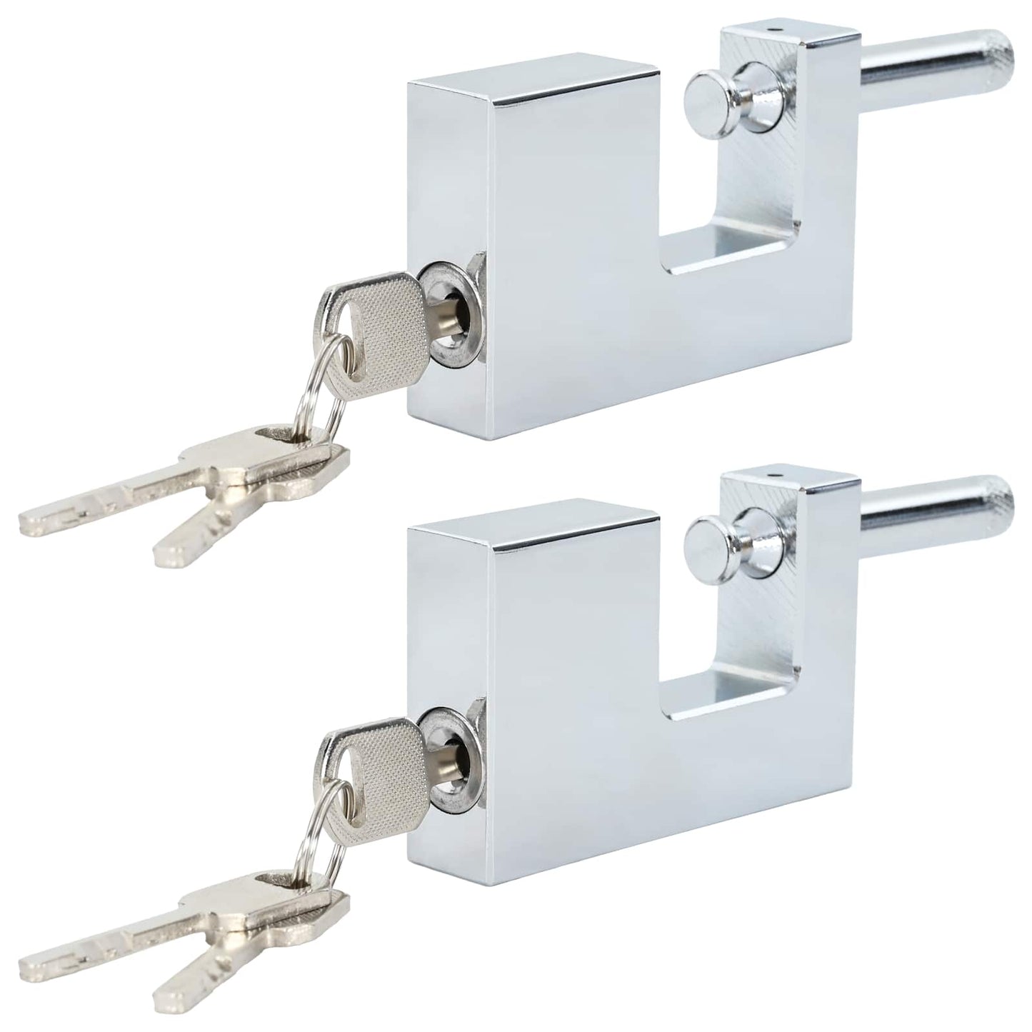 Padlock 2 pcs Silver Steel