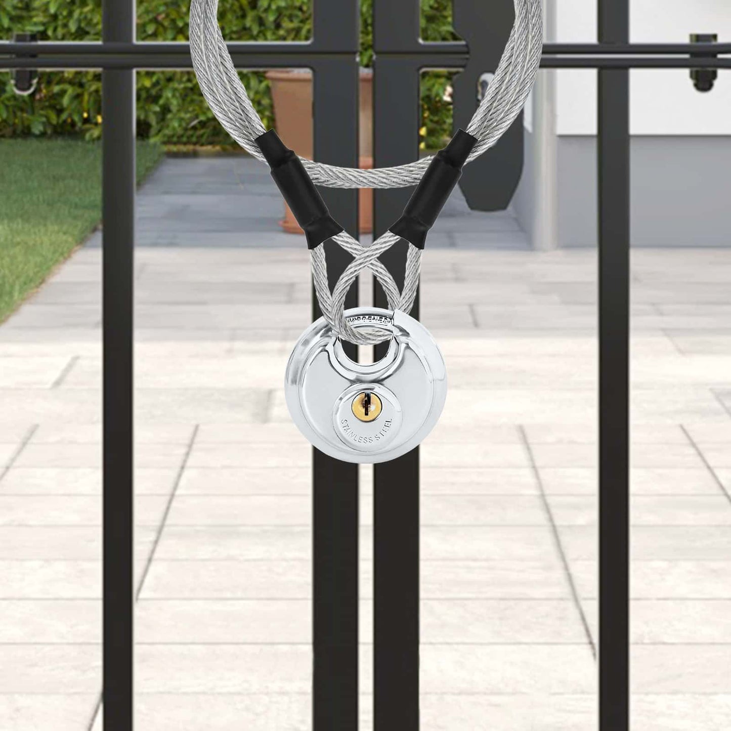 Discus Locks with Keys 12 pcs Silver 6 x 2.3 x 6 cm
