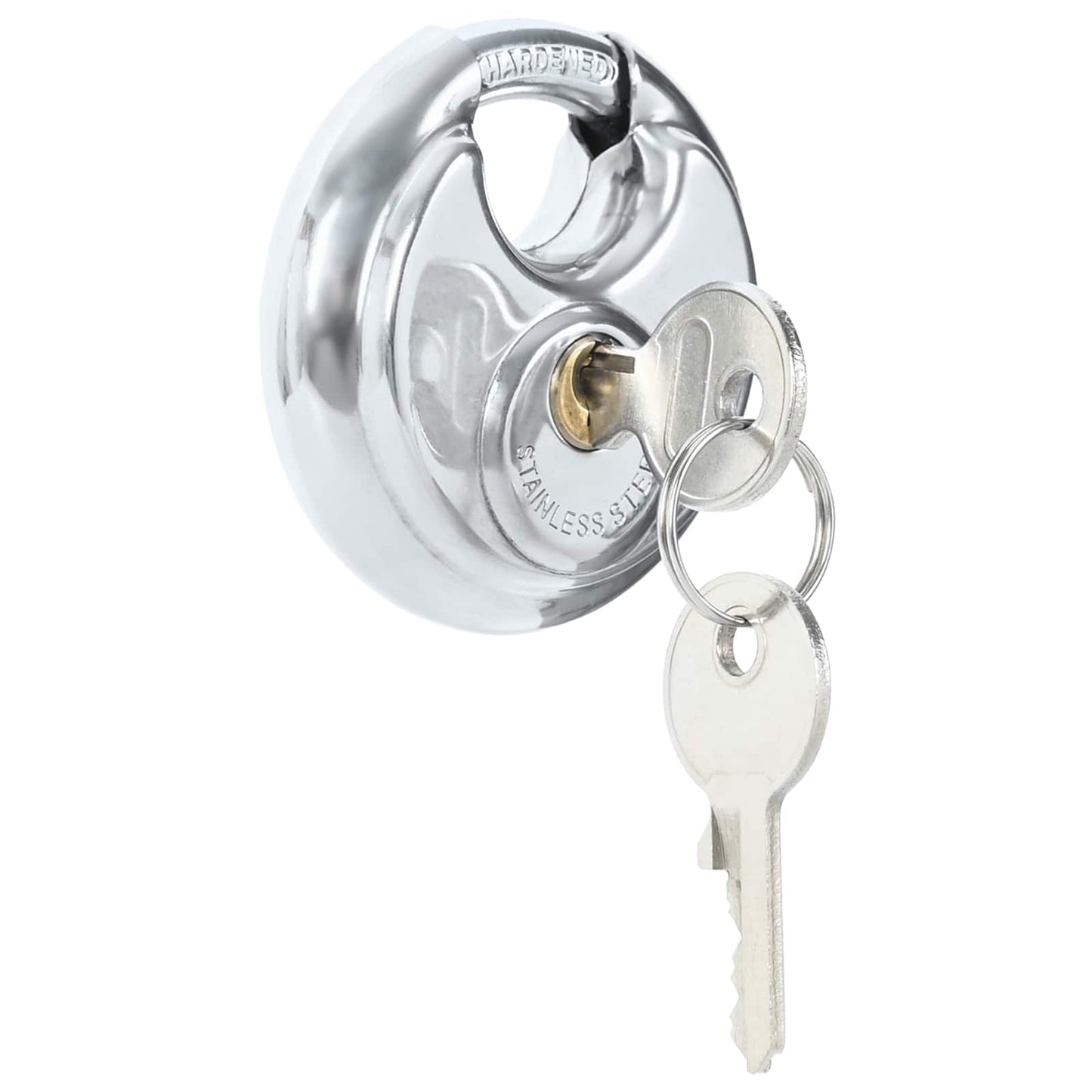 Discus Locks with Keys 12 pcs Silver 6 x 2.3 x 6 cm