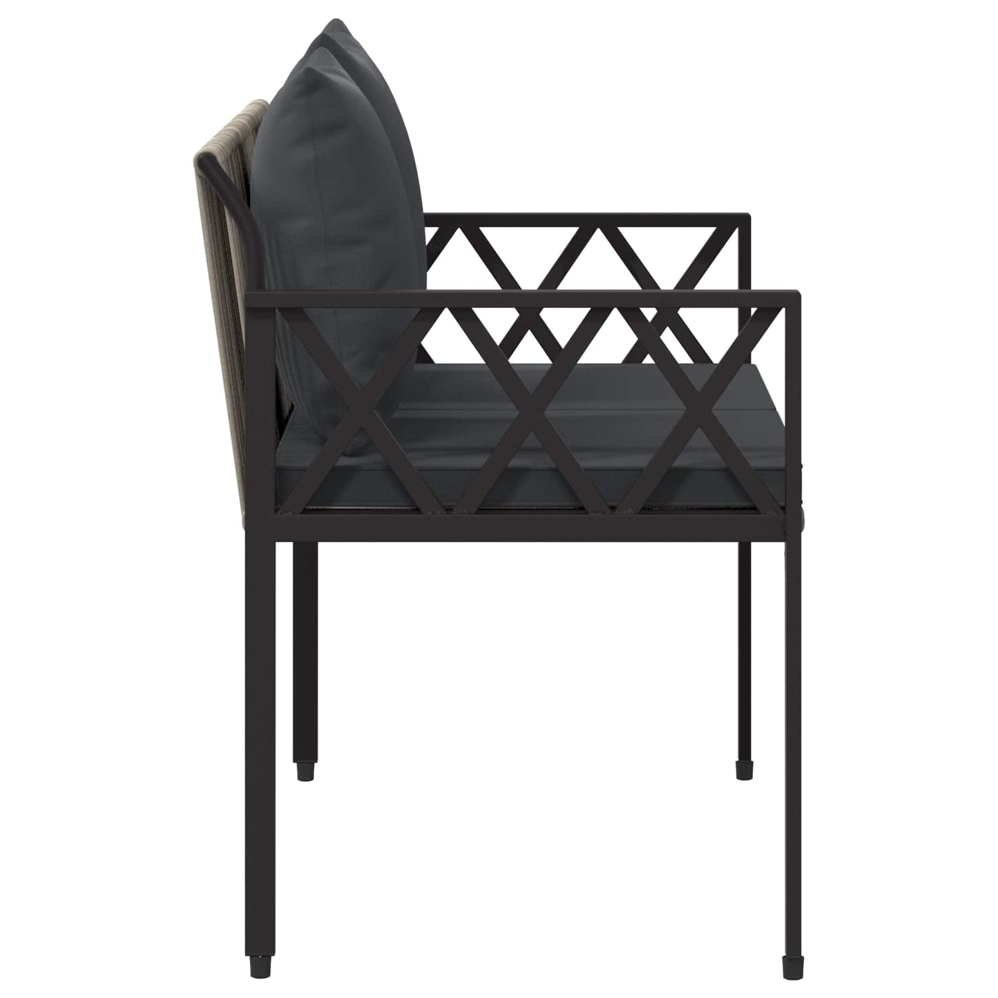 Outdoor Benches 2 -Seater 116 x 56 x 75 cm Poly Rattan