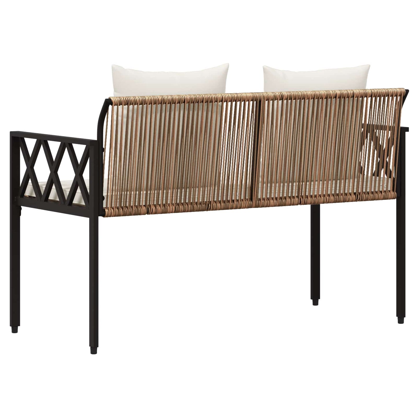 Outdoor Benches 2 -Seater 116 x 56 x 75 cm Poly Rattan
