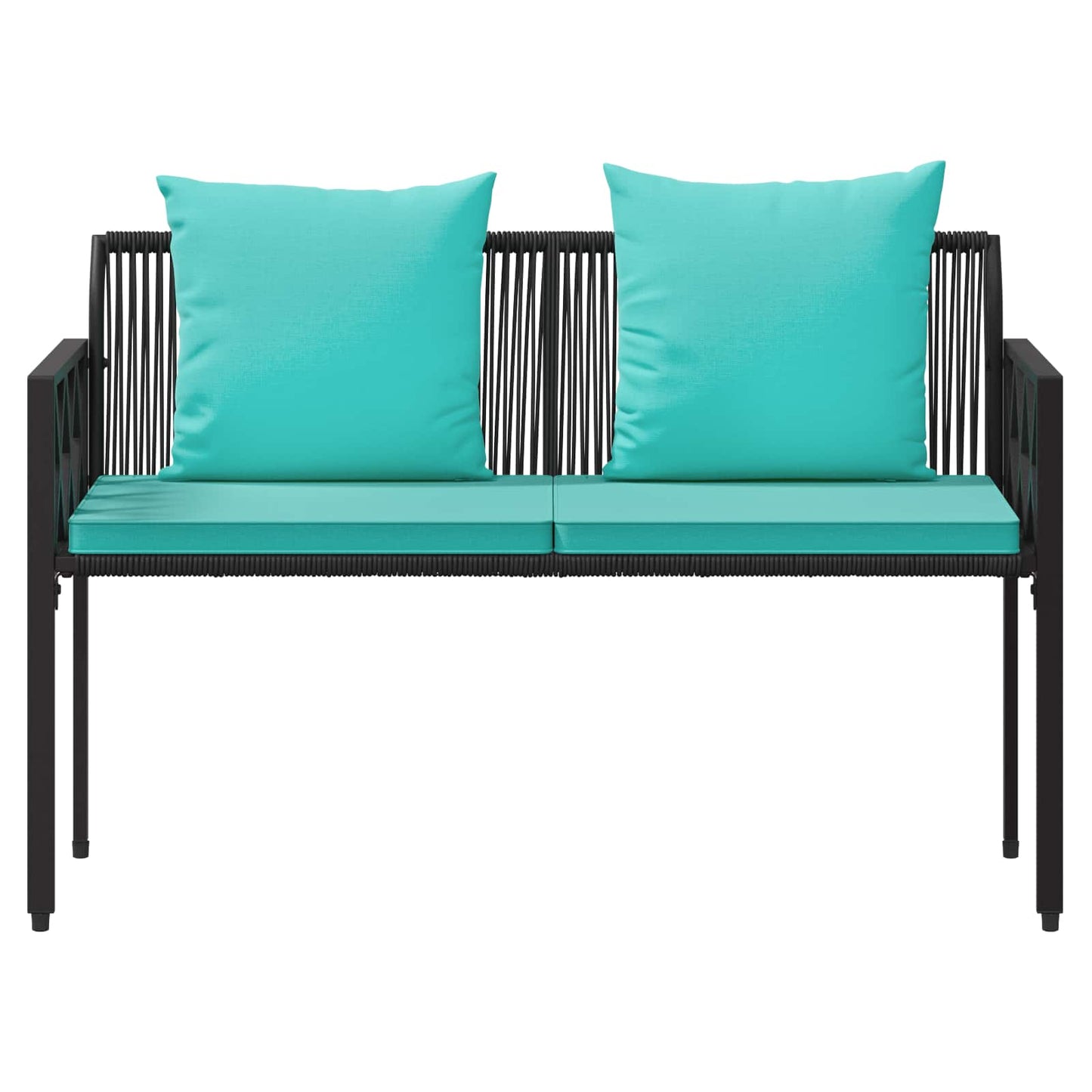 Outdoor Benches 2 -Seater 116 x 56 x 75 cm Poly Rattan